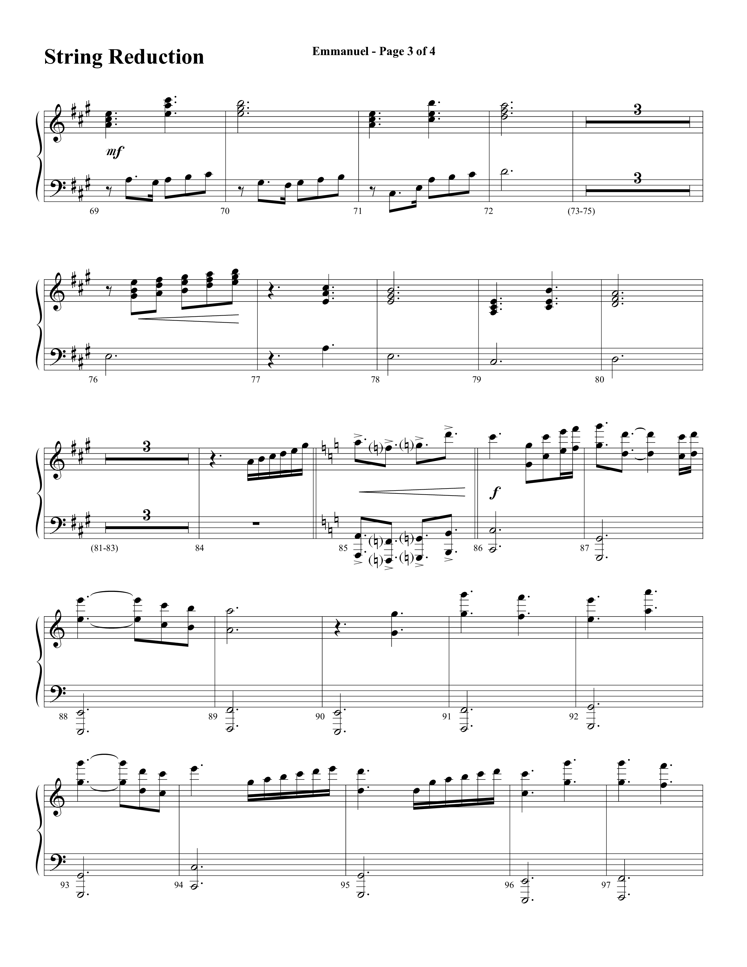 Emmanuel (Hallowed Manger Ground) (Choral Anthem SATB) String Reduction (Word Music Choral / Arr. Dave Williamson)