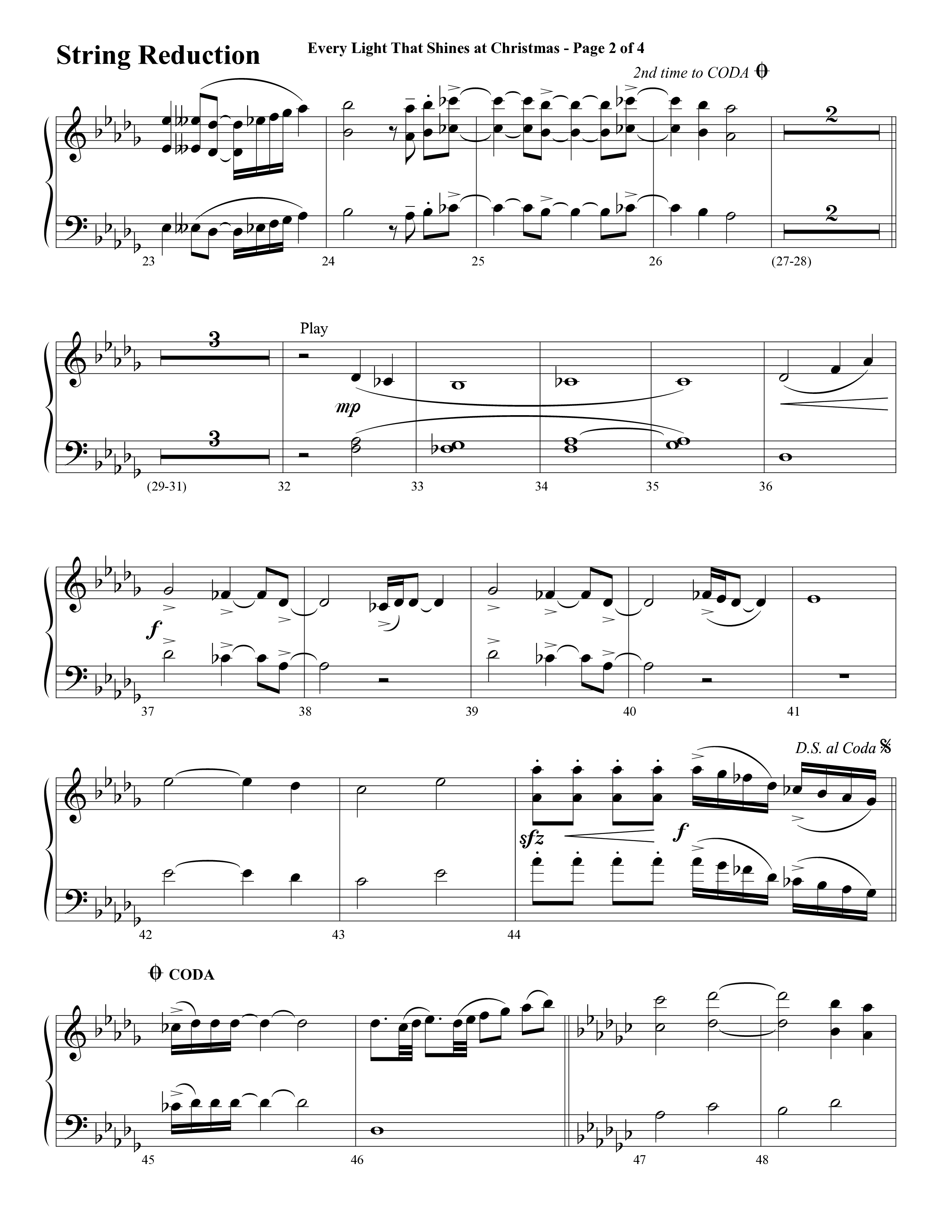 Every Light That Shines At Christmas (Choral Anthem SATB) String Reduction (Word Music Choral / Arr. Cliff Duren)