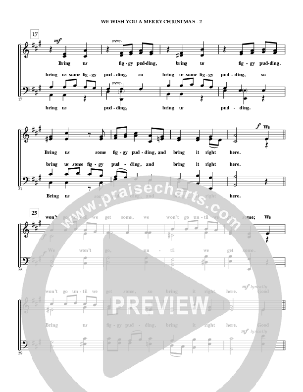 We Wish You A Merry Christmas Choir Sheet (SATB) (Irving Bible Church Vox Humana Choir / Gail Wasson)