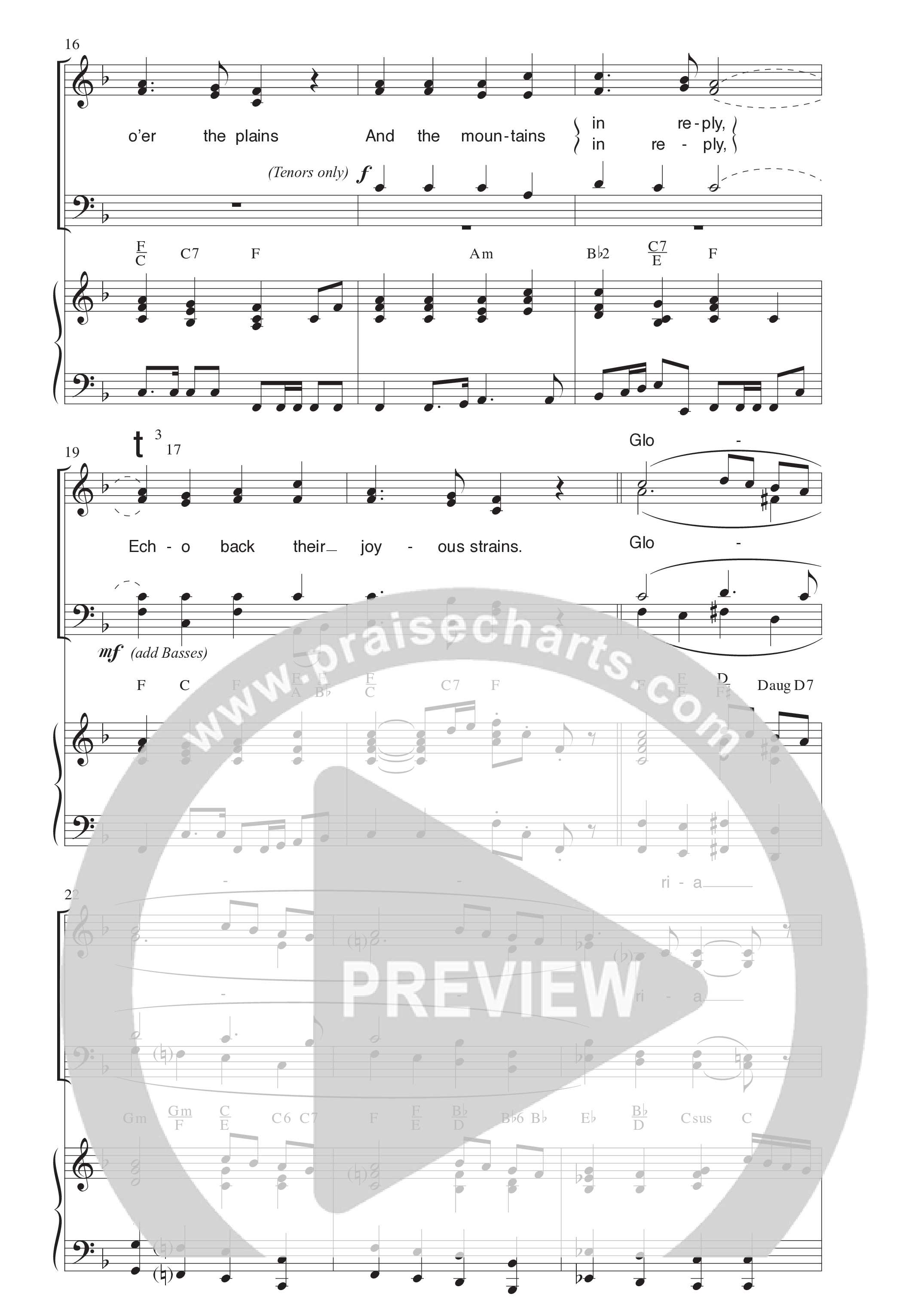 Gloria A Carol Medley (Choral Anthem SATB) Anthem (SATB/Piano) (Word Music Choral / Arr. Ric Domenico)