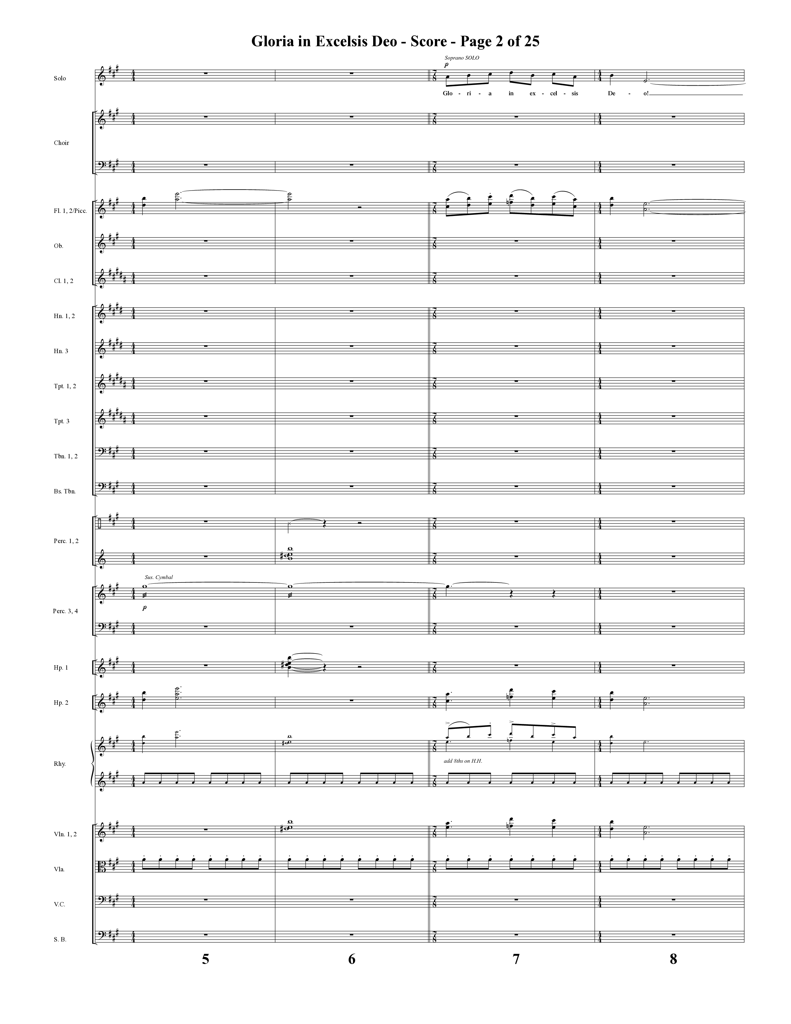 Gloria In Excelsis Deo (Choral Anthem SATB) Orchestration (Word Music Choral / Arr. David Clydesdale)