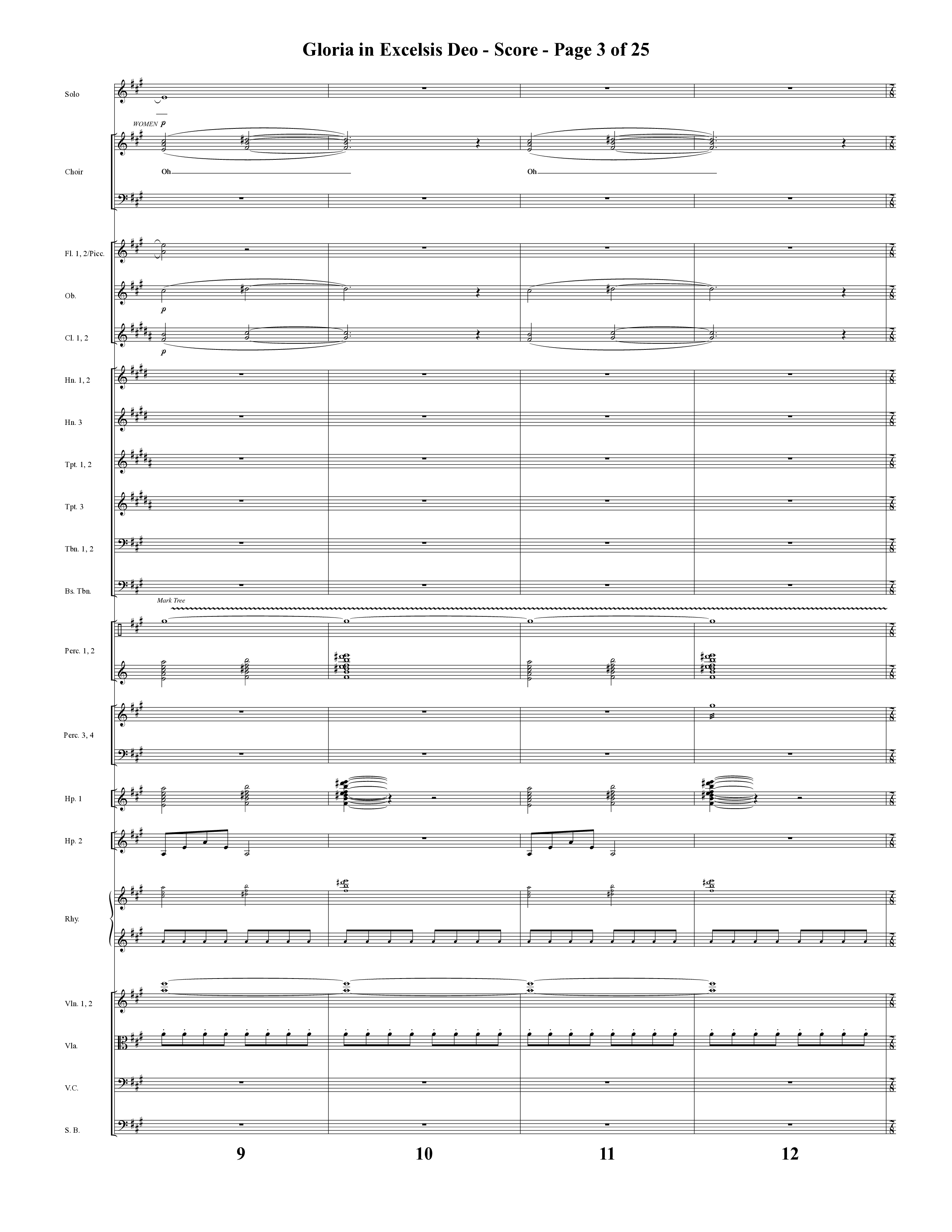 Gloria In Excelsis Deo (Choral Anthem SATB) Orchestration (Word Music Choral / Arr. David Clydesdale)