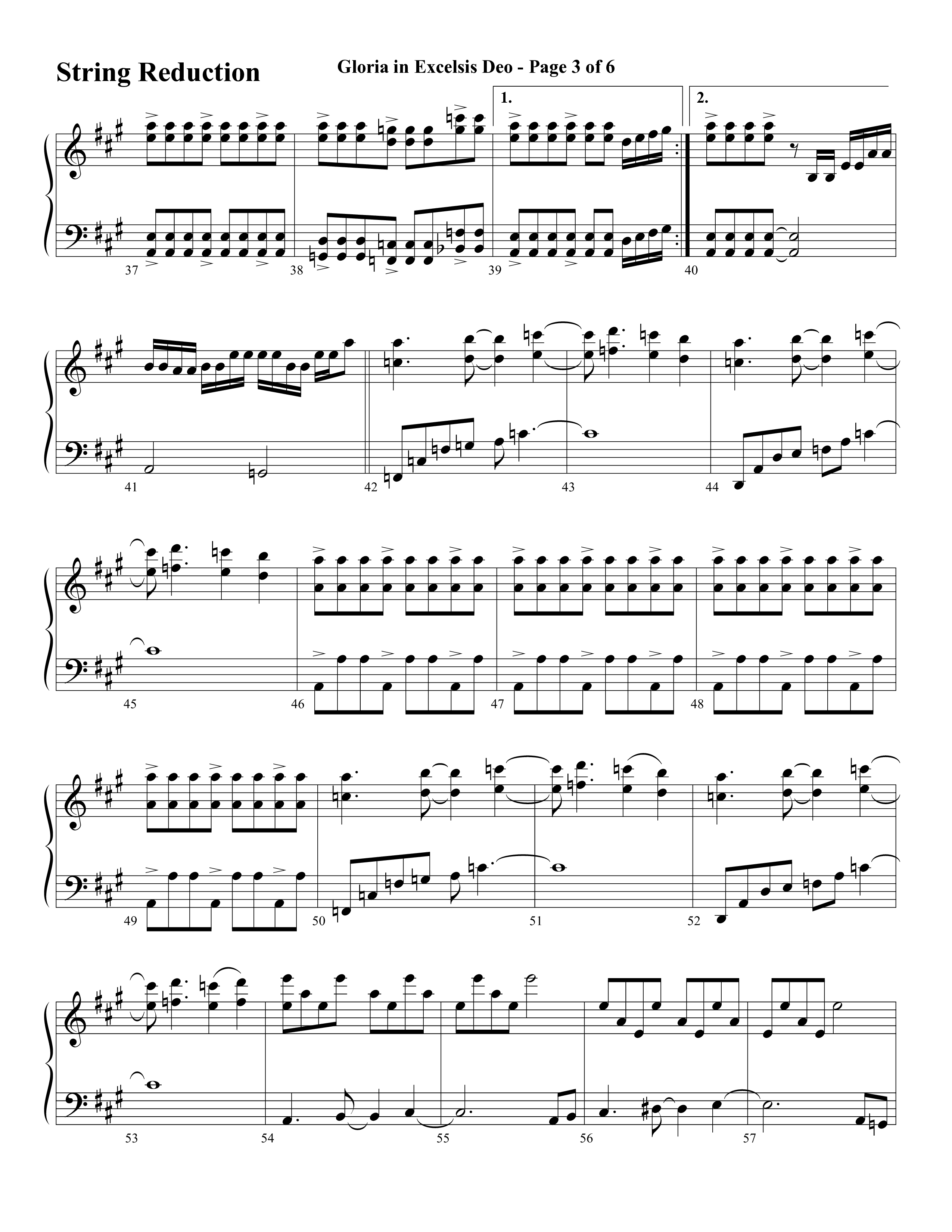 Gloria In Excelsis Deo (Choral Anthem SATB) String Reduction (Word Music Choral / Arr. David Clydesdale)