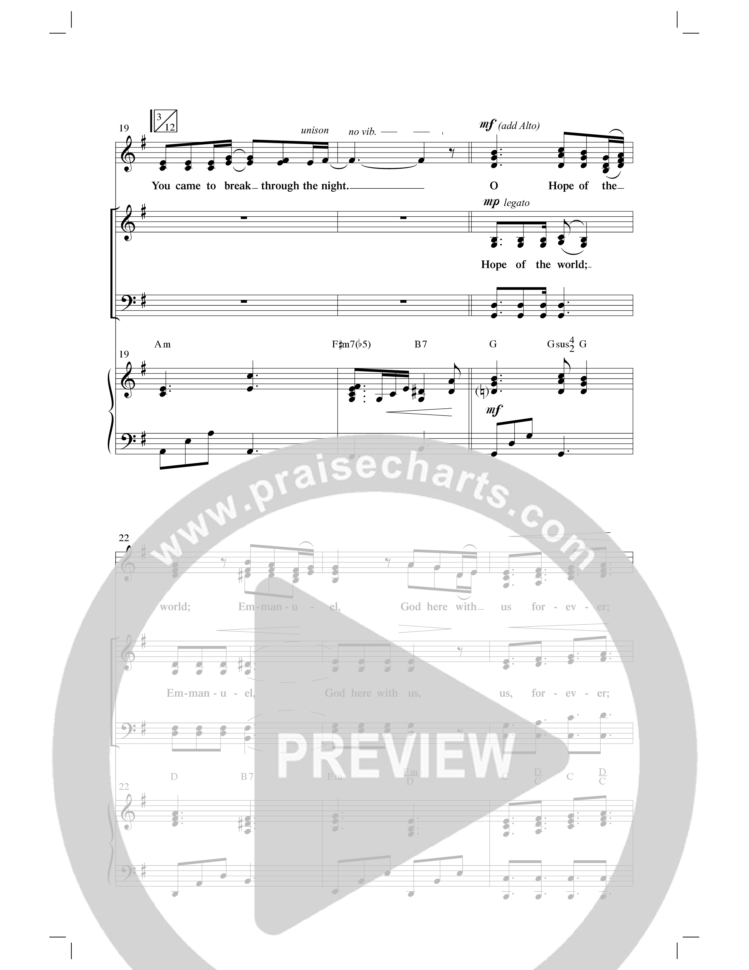 Hope Of The World (Choral Anthem SATB) Anthem (SATB/Piano) (Word Music Choral / Arr. Mark McClure / Orch. Ric Domenico)