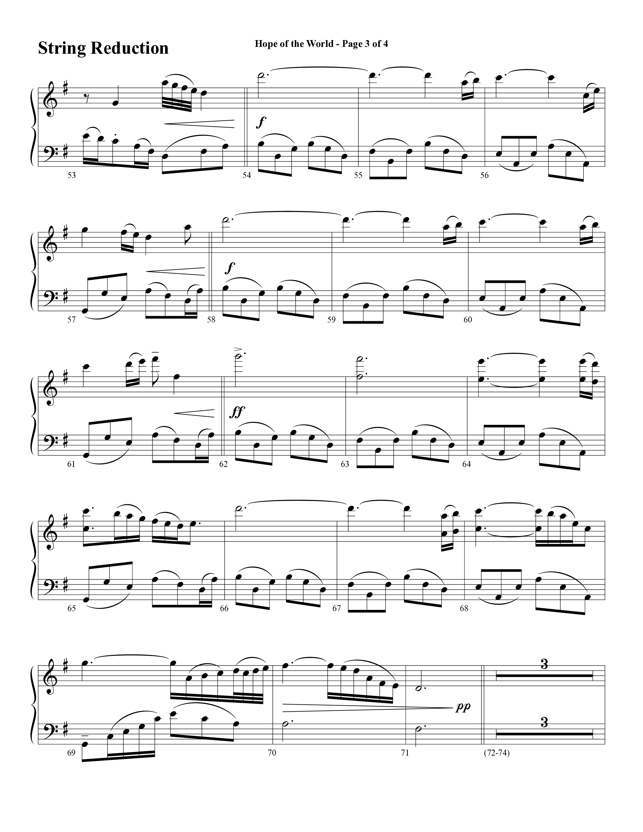 Hope Of The World (Choral Anthem SATB) String Reduction (Word Music Choral / Arr. Mark McClure / Orch. Ric Domenico)