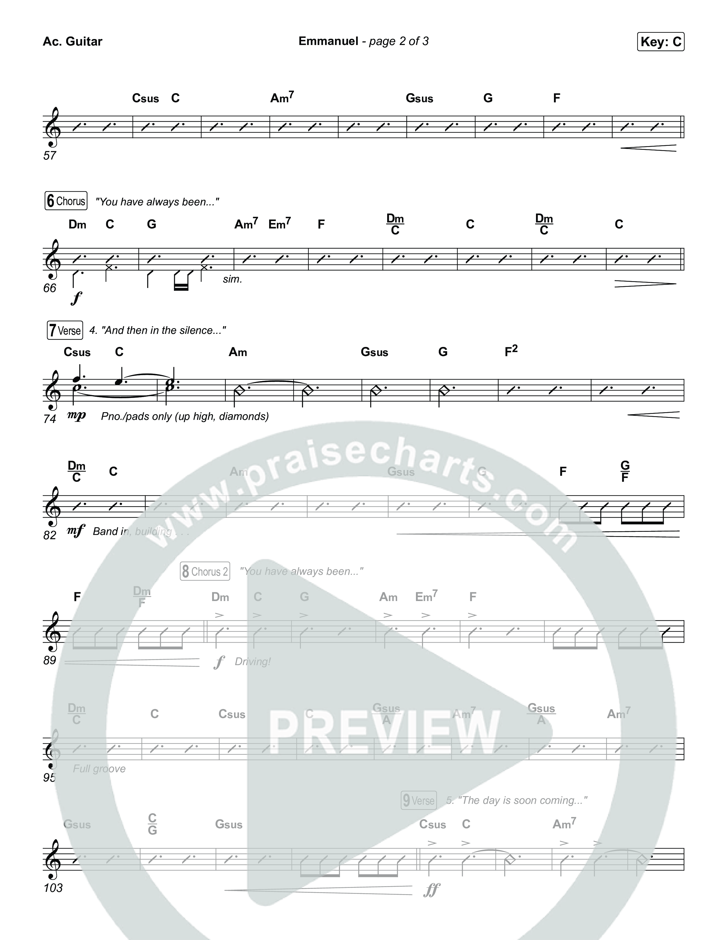 Emmanuel Acoustic Guitar (Charity Gayle / Ryan Kennedy)