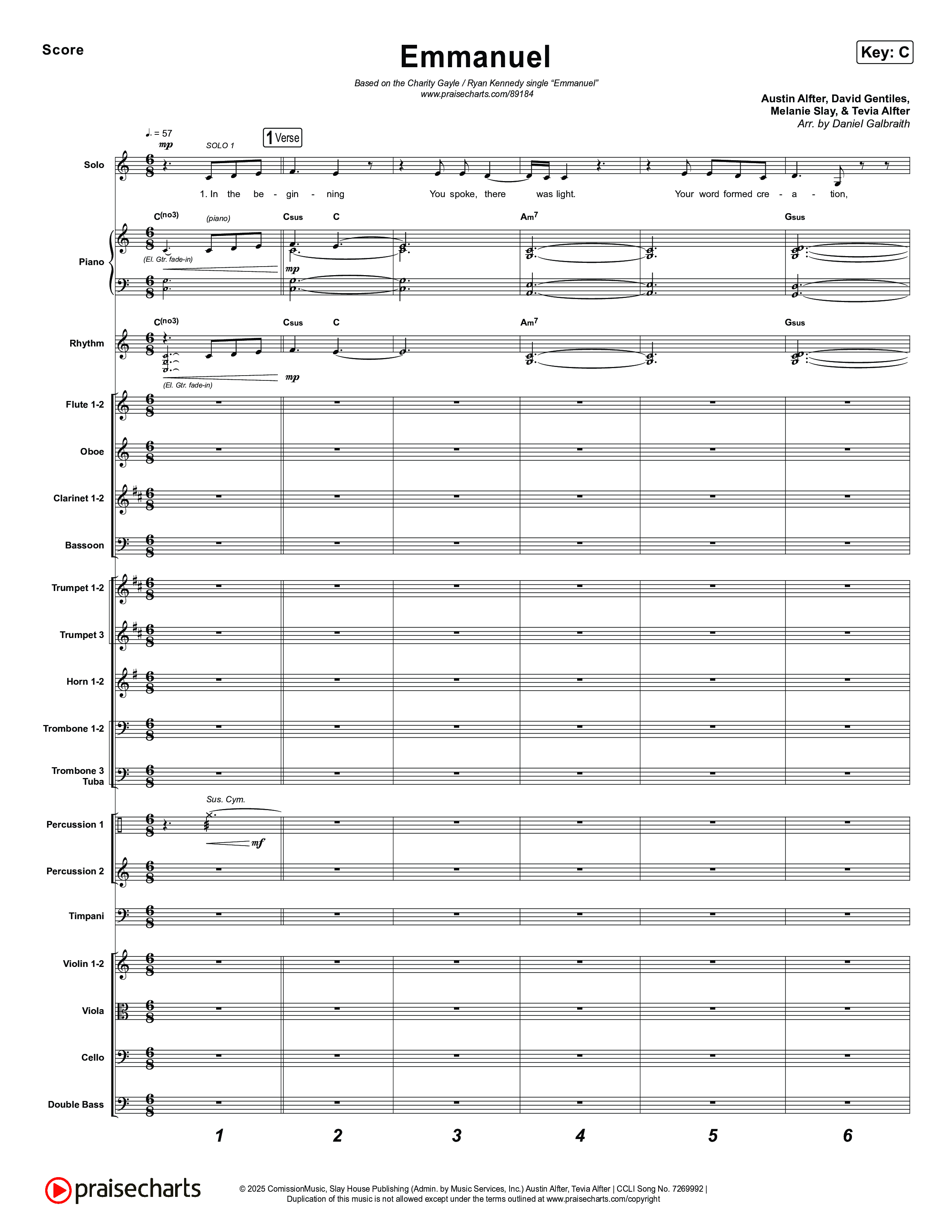 Emmanuel Orchestration (Charity Gayle / Ryan Kennedy)