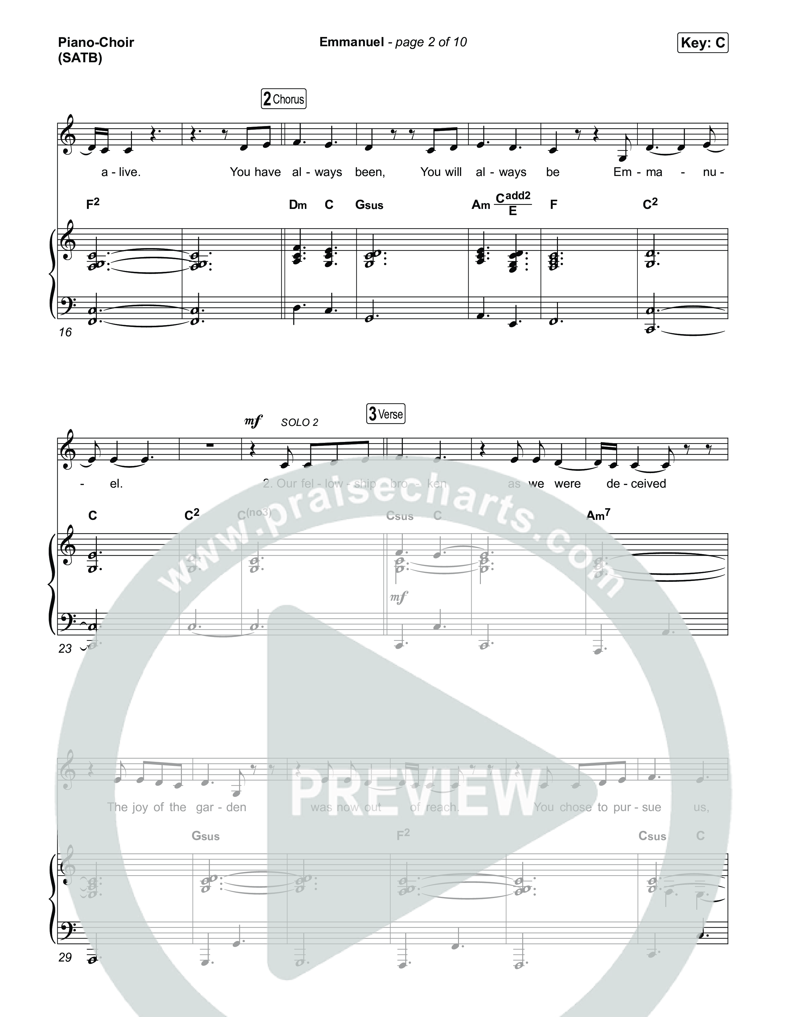 Emmanuel Piano/Vocal (SATB) (Charity Gayle / Ryan Kennedy)