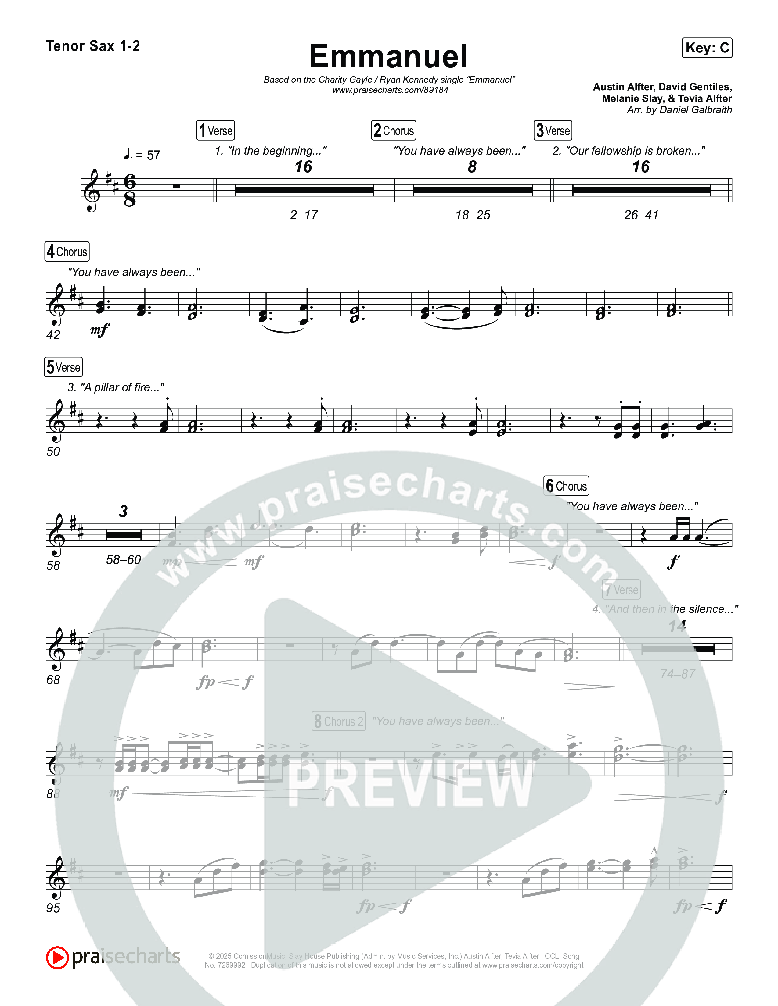 Emmanuel Tenor Sax 1,2 (Charity Gayle / Ryan Kennedy)