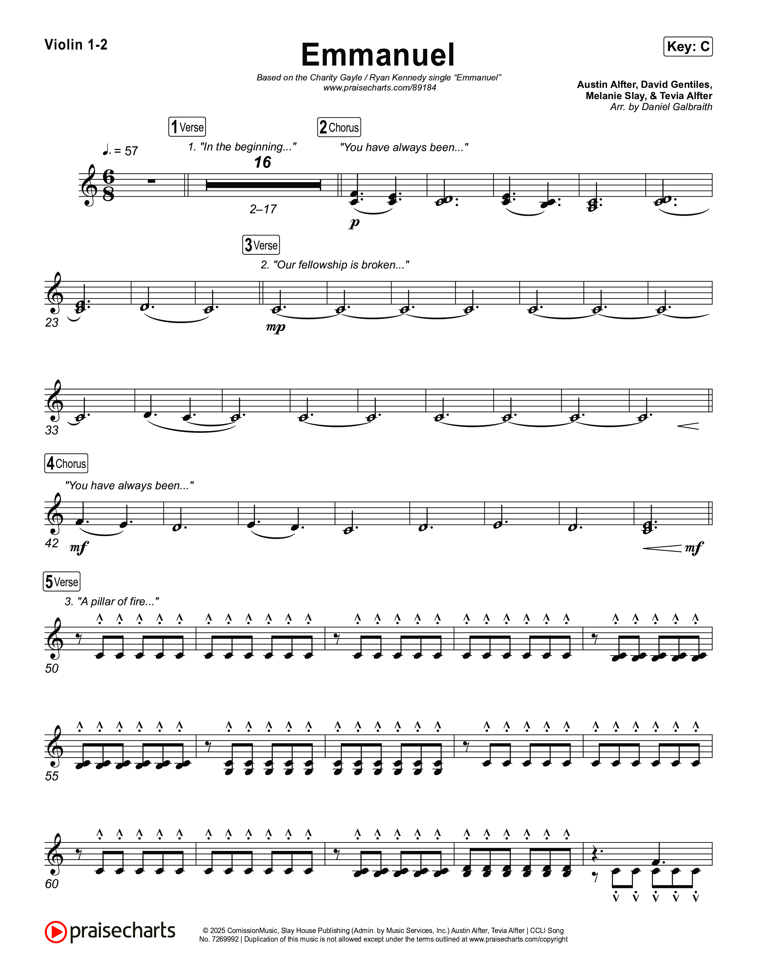 Emmanuel Violin 1,2 (Charity Gayle / Ryan Kennedy)