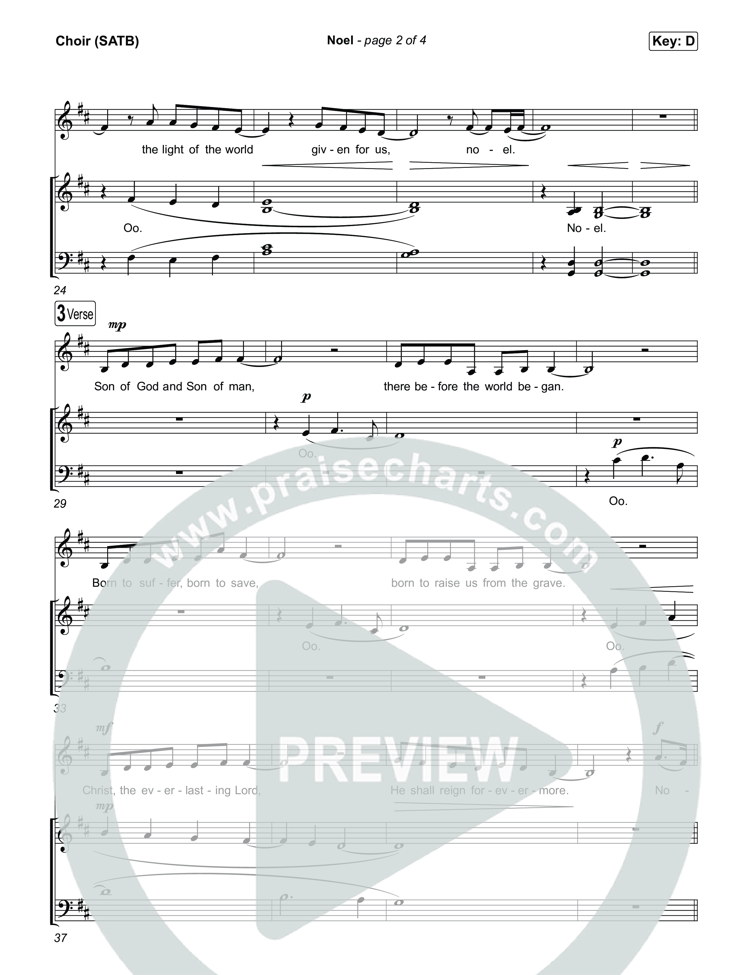 Noel Choir Sheet (SATB) (Museum Of The Bible / Arr. Phillip Keveren)