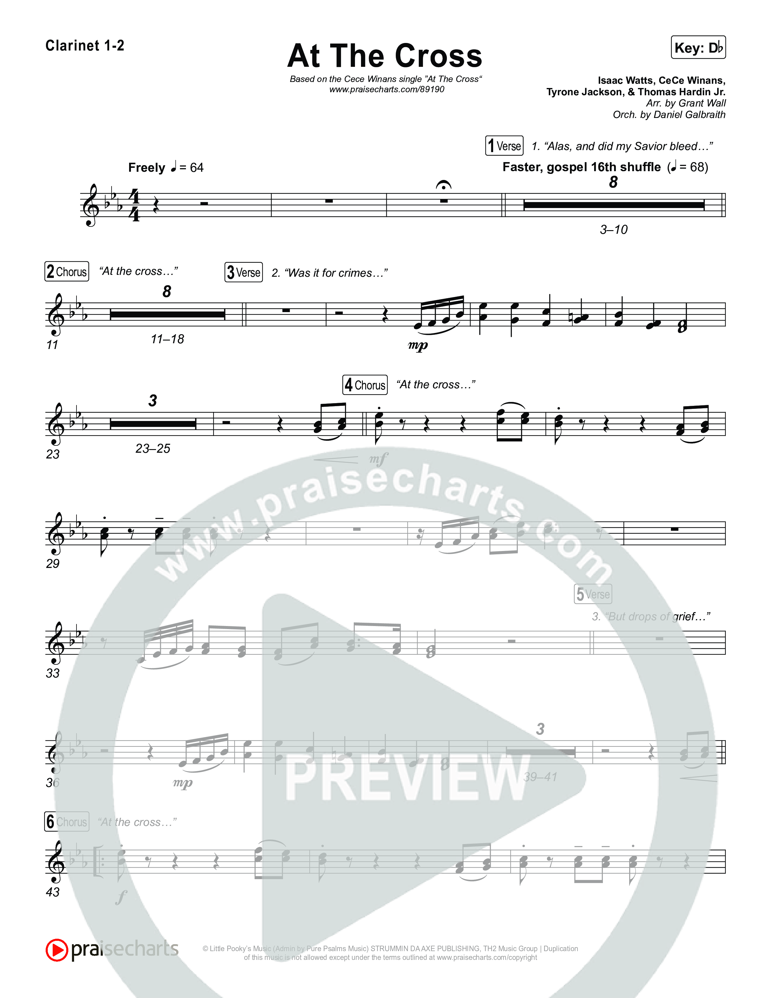At The Cross Clarinet 1,2 (CeCe Winans)
