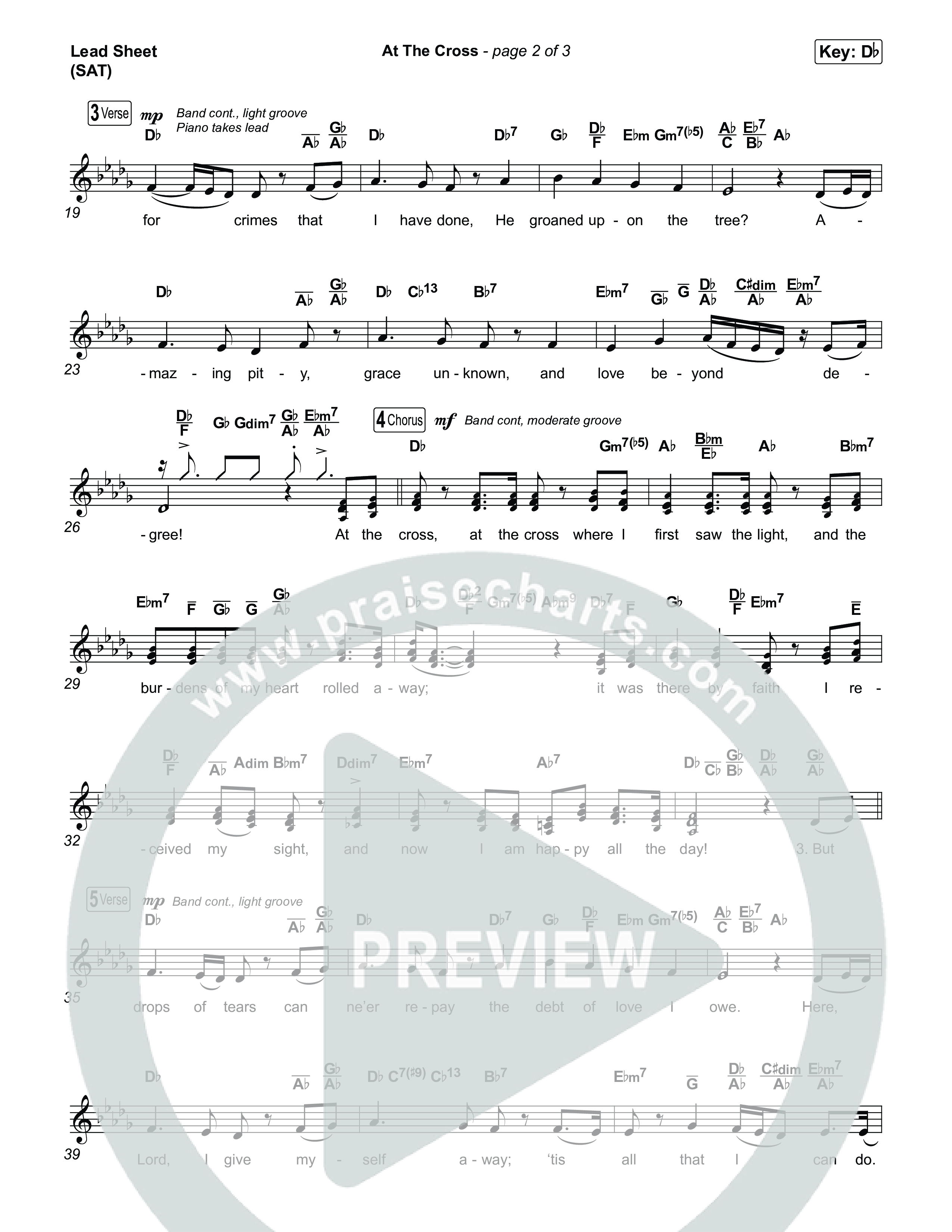 At The Cross Lead Sheet (SAT) (CeCe Winans)