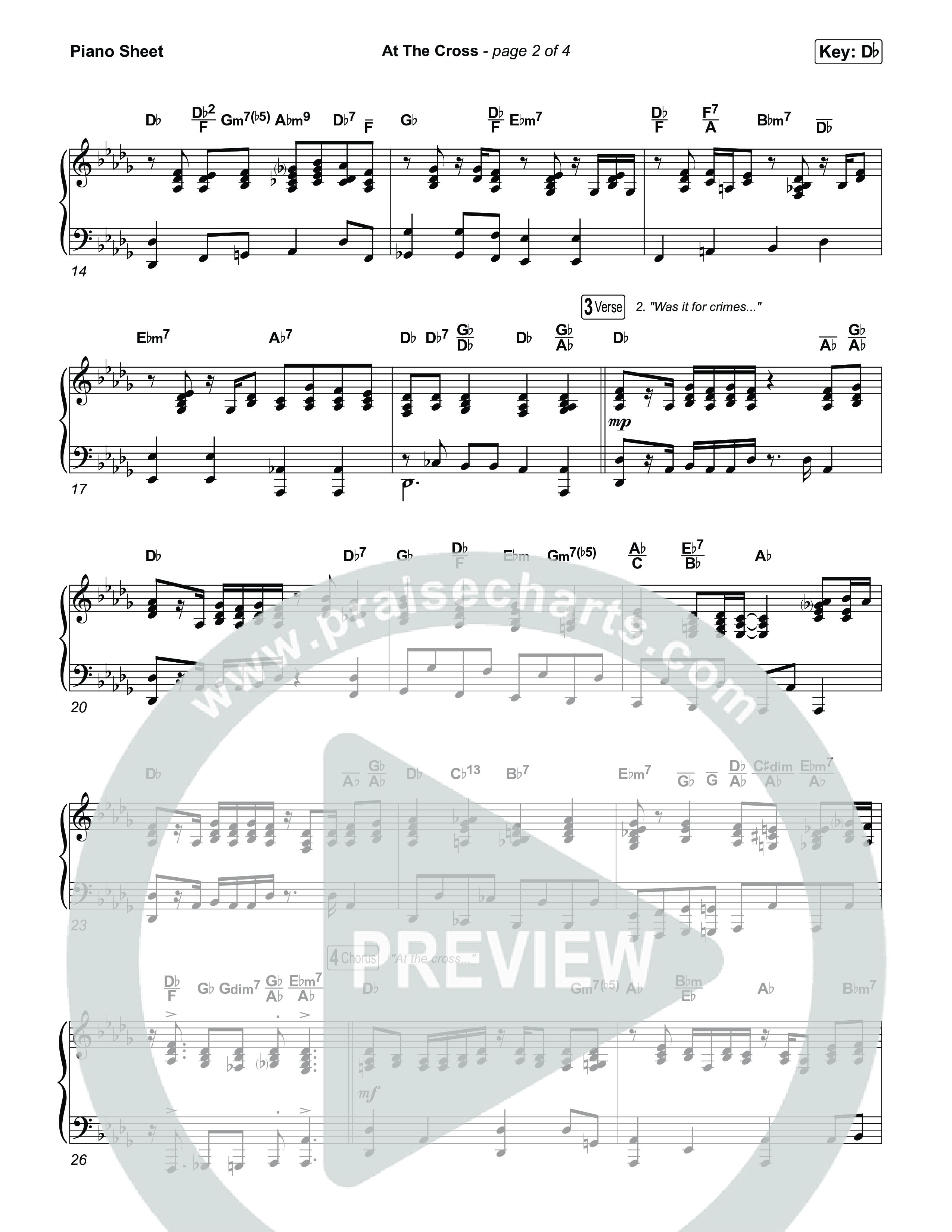 At The Cross Piano Sheet (CeCe Winans)