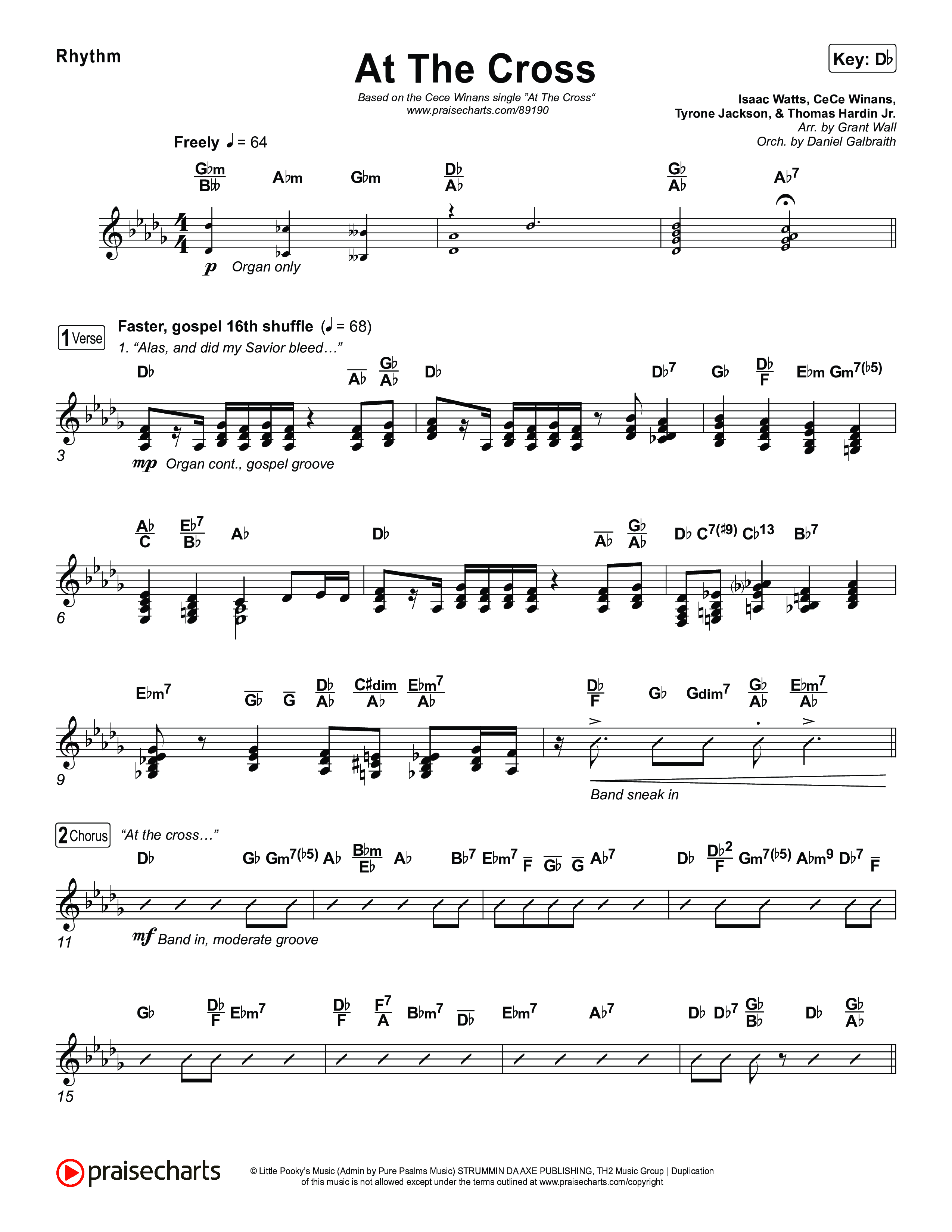 At The Cross Rhythm Chart (CeCe Winans)