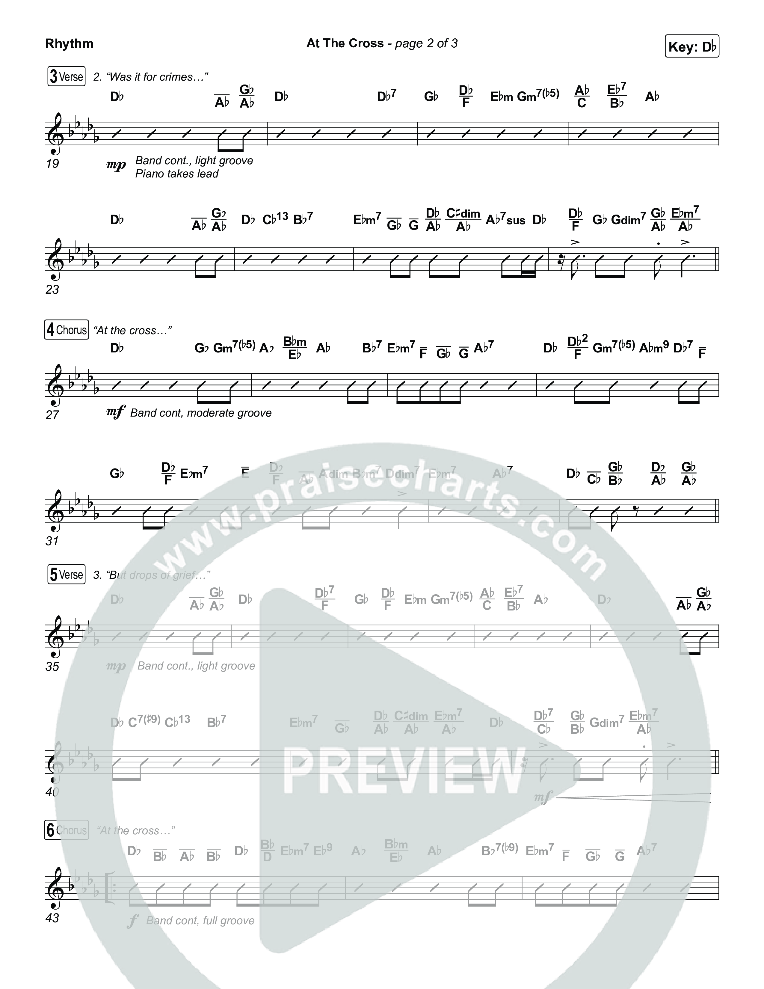 At The Cross Rhythm Chart (CeCe Winans)