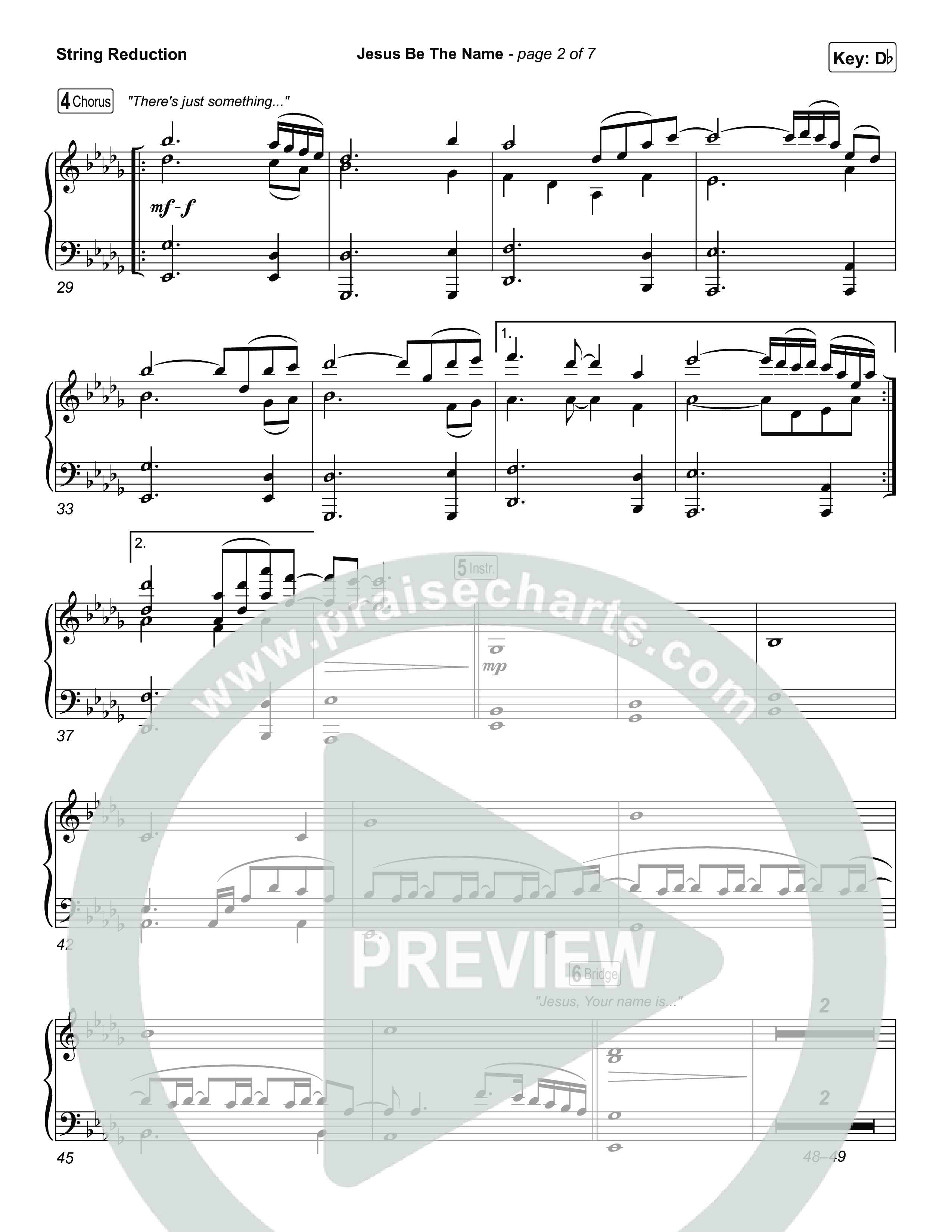 Jesus Be The Name (Choral Anthem SATB) String Reduction (Elevation Worship)