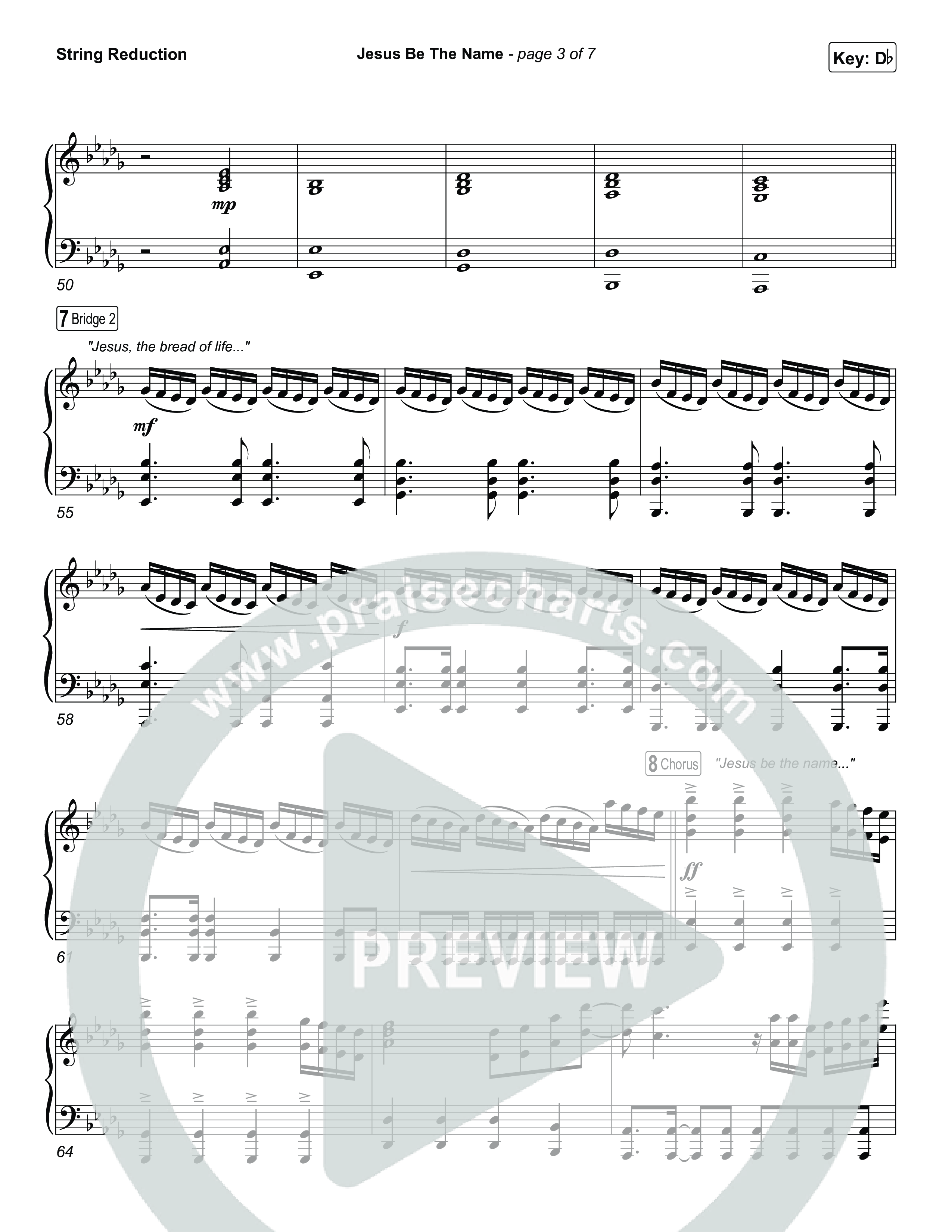 Jesus Be The Name (Choral Anthem SATB) String Reduction (Elevation Worship)