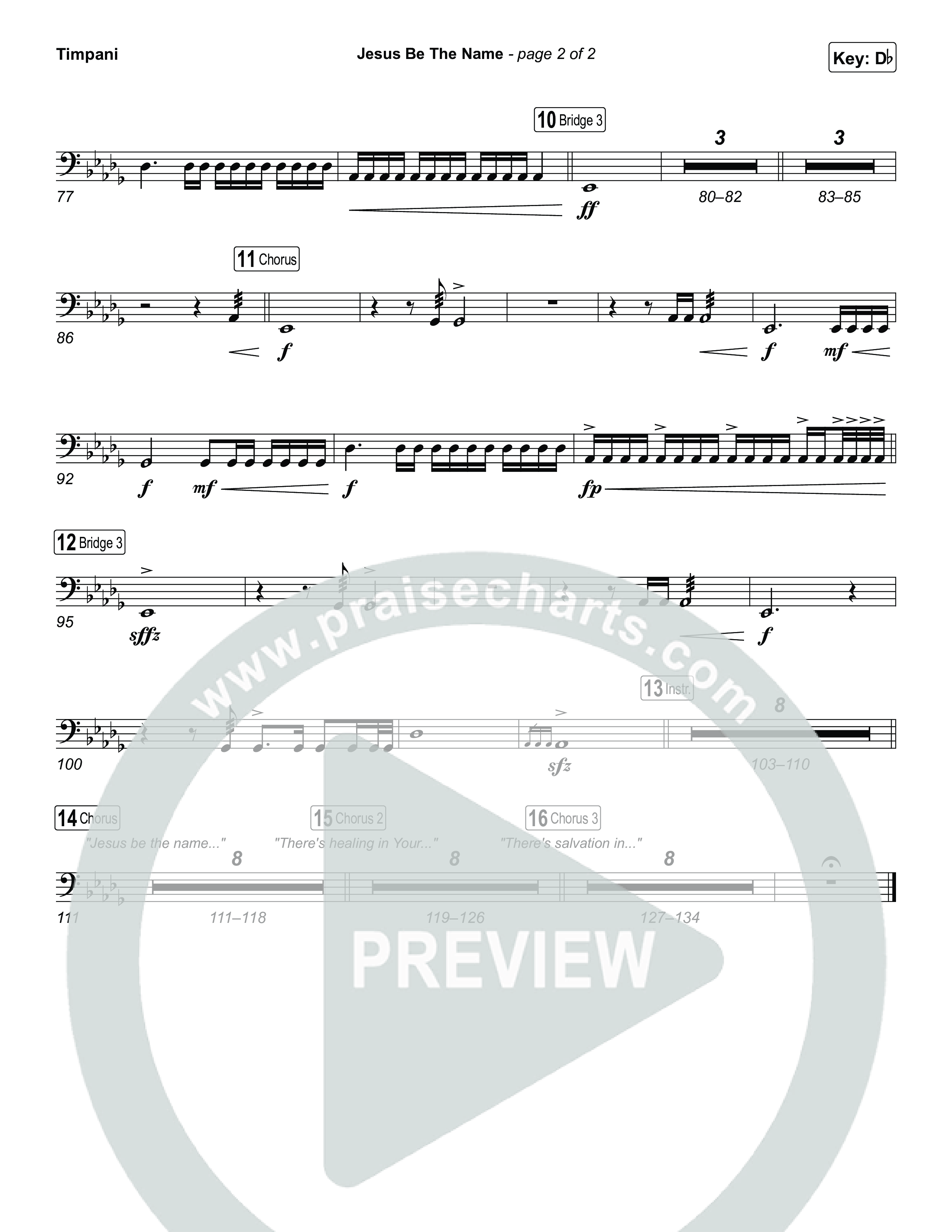 Jesus Be The Name (Choral Anthem SATB) Timpani (Elevation Worship)