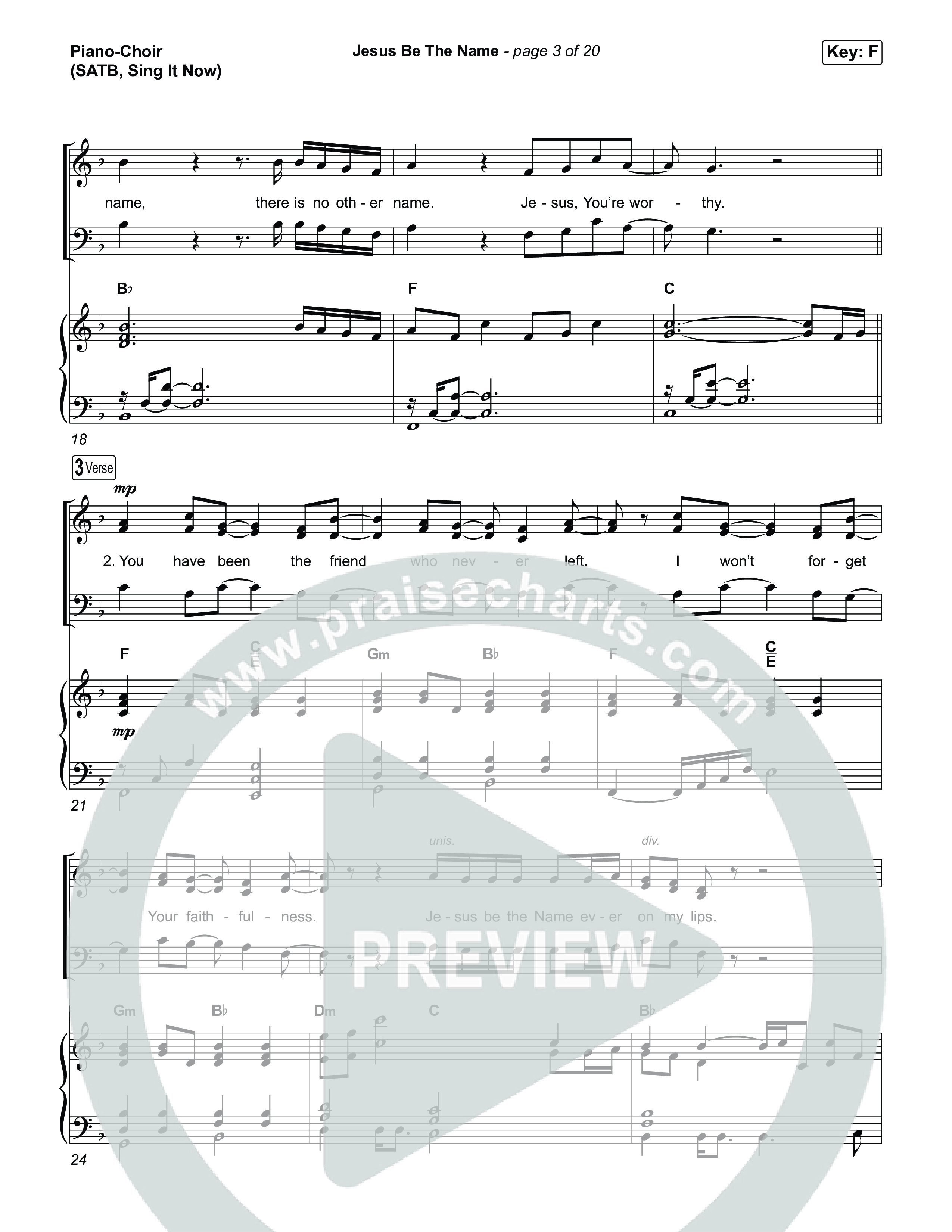 Jesus Be The Name (Sing It Now) Piano/Choir (SATB) (Elevation Worship / Arr. Luke Gambill)