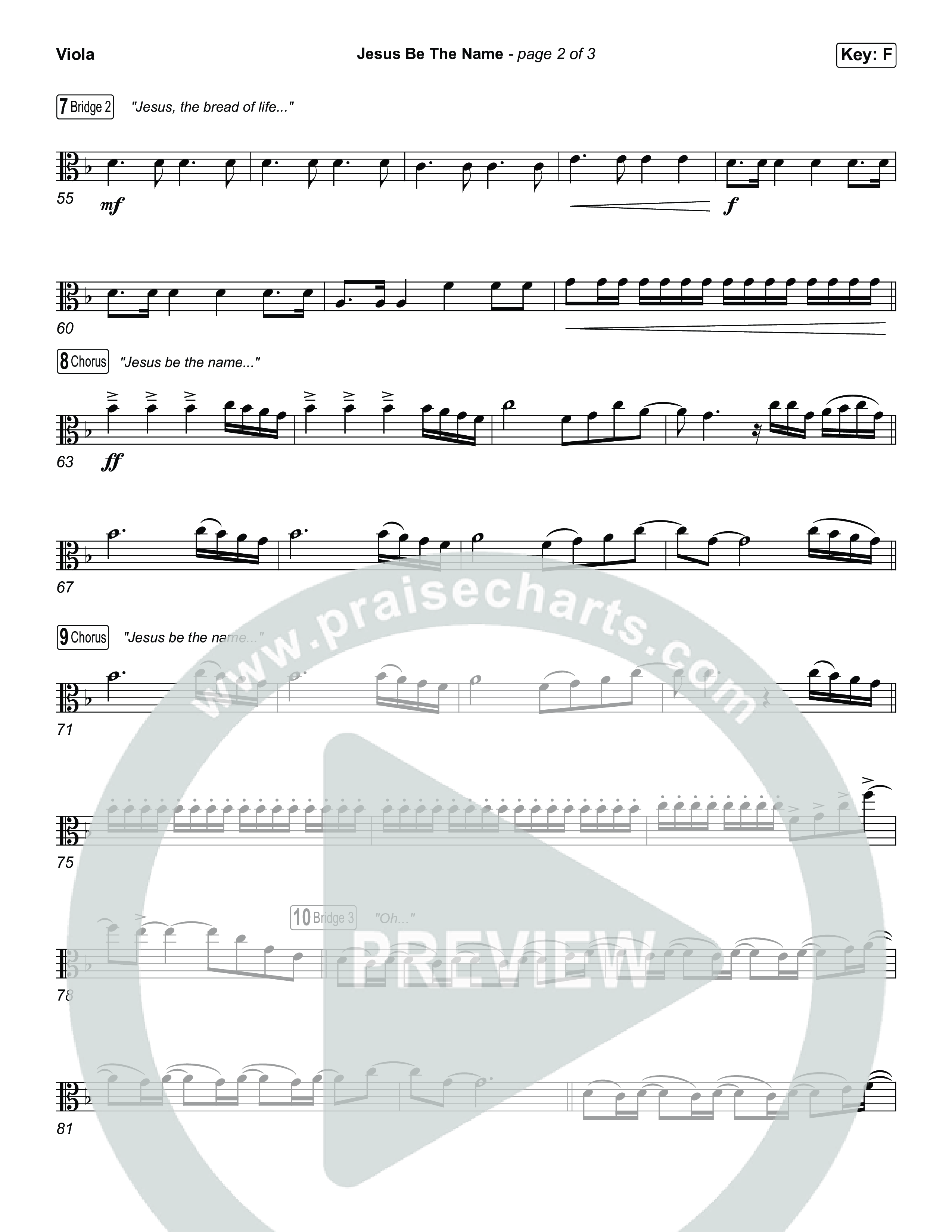 Jesus Be The Name (Sing It Now) Viola (Elevation Worship / Arr. Luke Gambill)