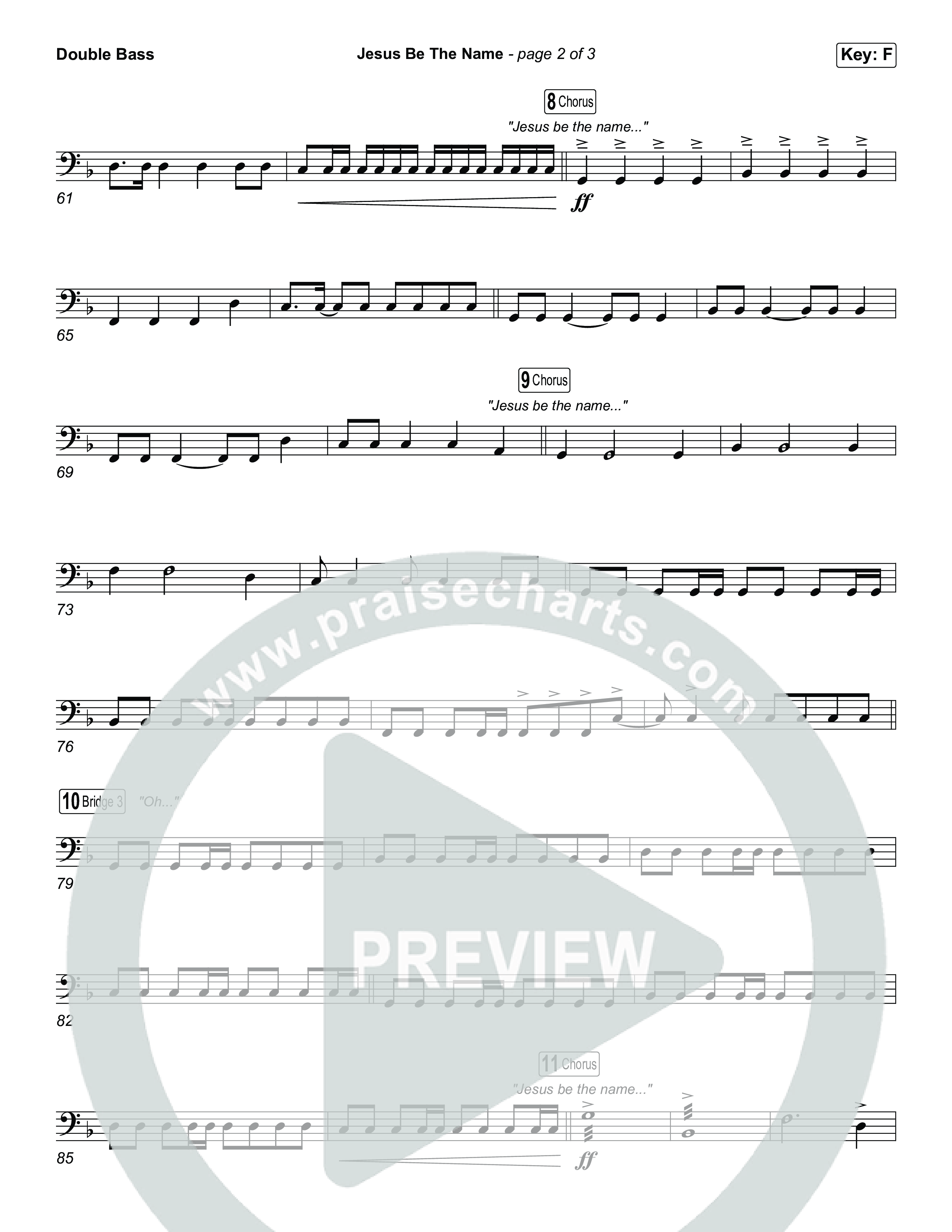 Jesus Be The Name (Worship Choir/SAB) Double Bass (Elevation Worship / Arr. Luke Gambill)