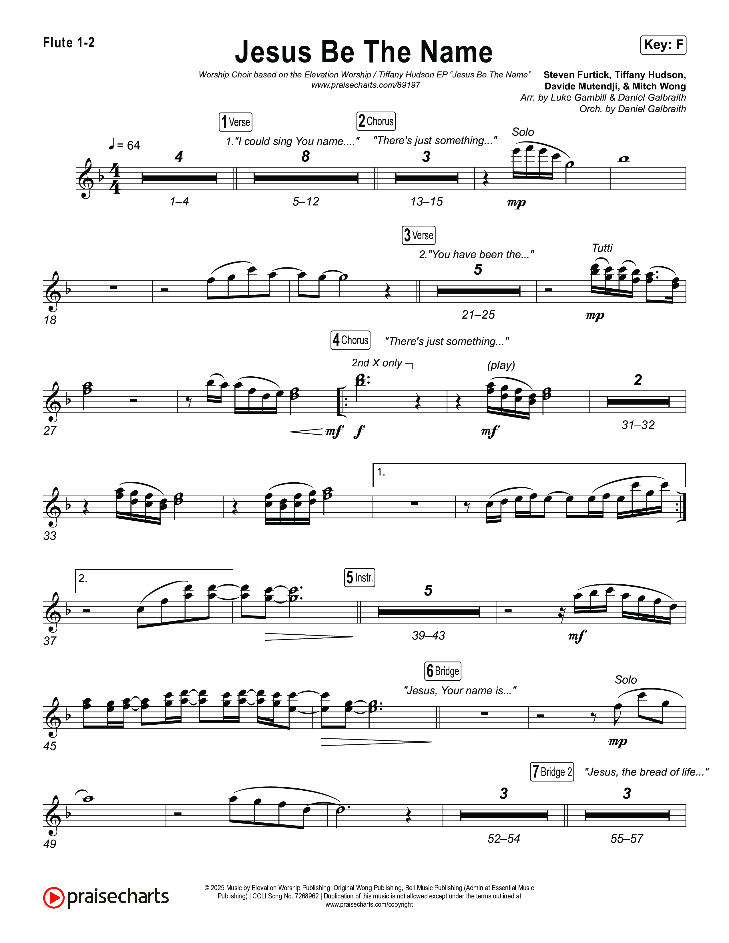 Jesus Be The Name (Worship Choir/SAB) Wind Pack (Elevation Worship / Arr. Luke Gambill)