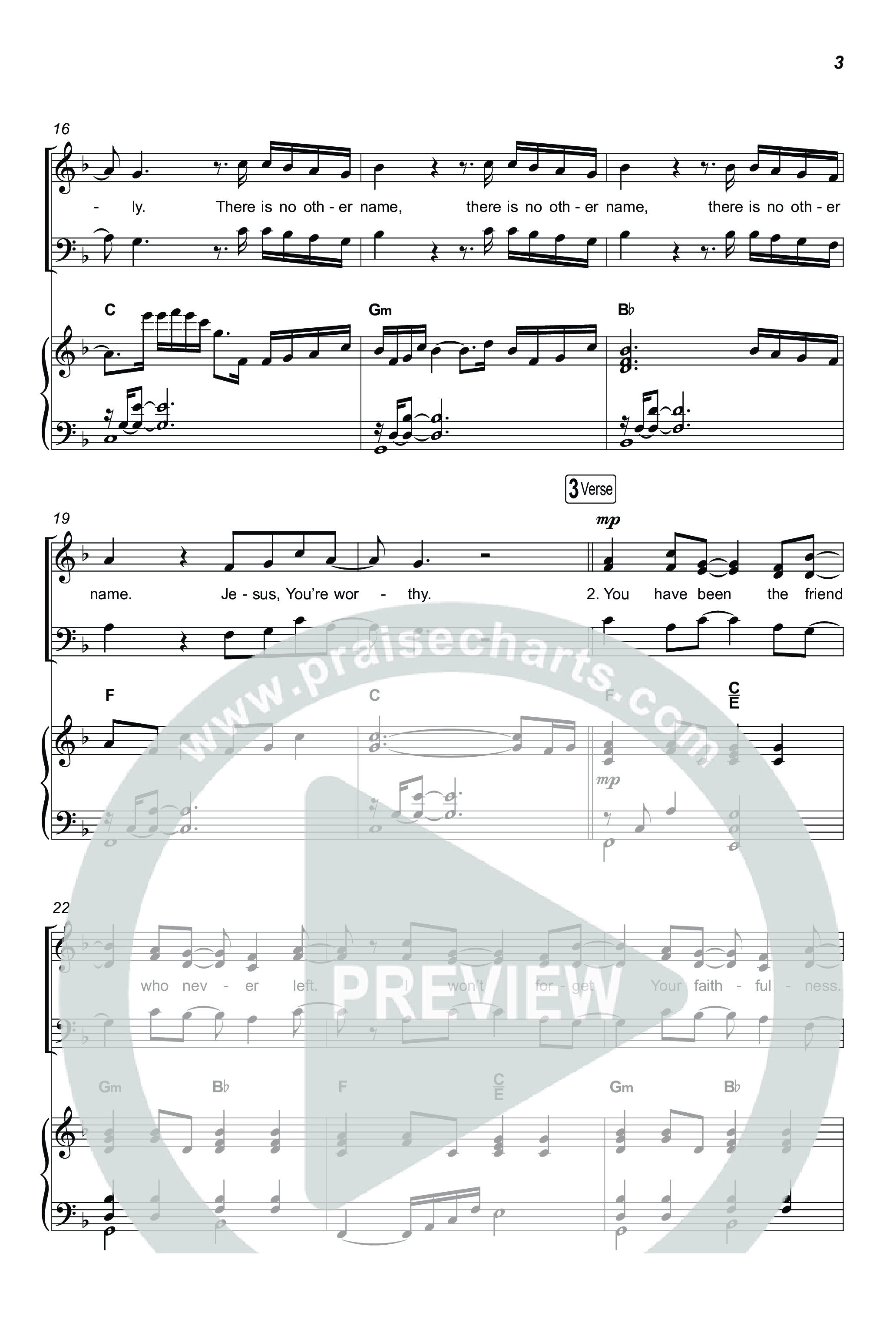 Jesus Be The Name (Worship Choir/SAB) Octavo (SAB & Pno) (Elevation Worship / Arr. Luke Gambill)