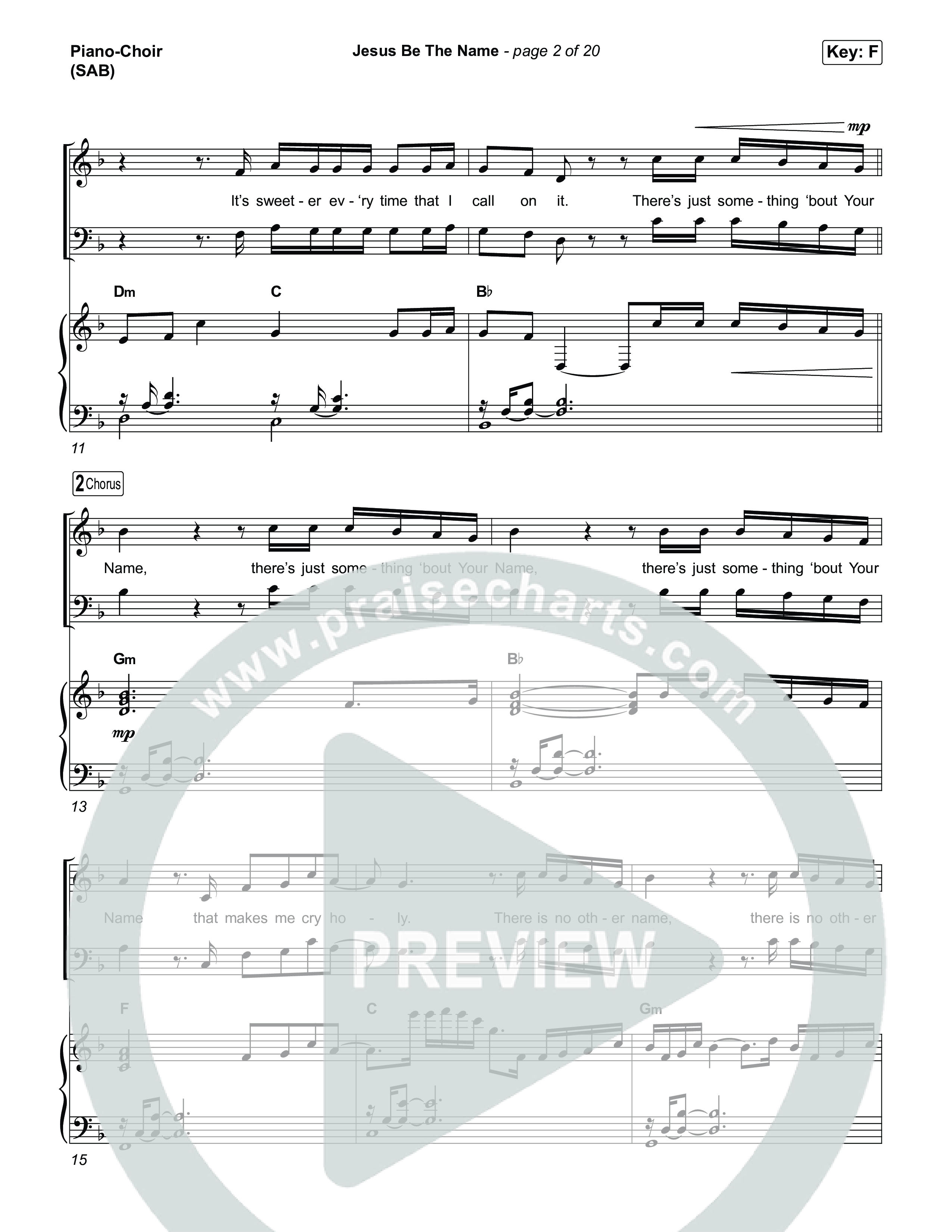 Jesus Be The Name (Worship Choir/SAB) Piano/Choir (SAB) (Elevation Worship / Arr. Luke Gambill)