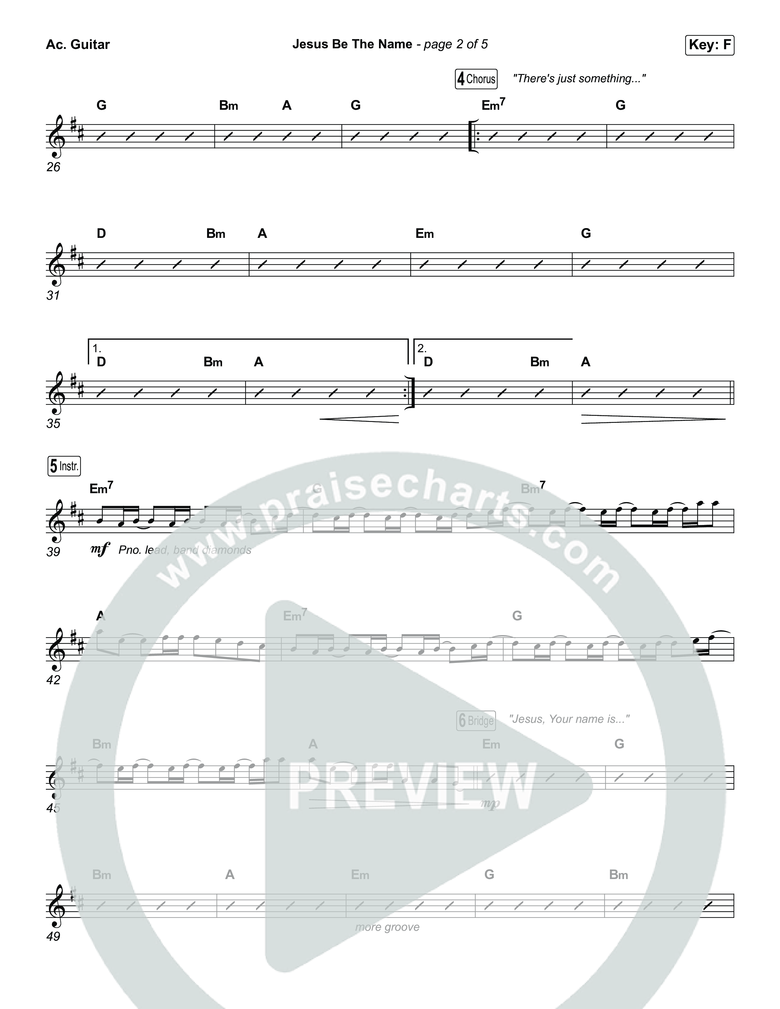 Jesus Be The Name (Unison/2-Part) Acoustic Guitar (Elevation Worship / Arr. Luke Gambill)