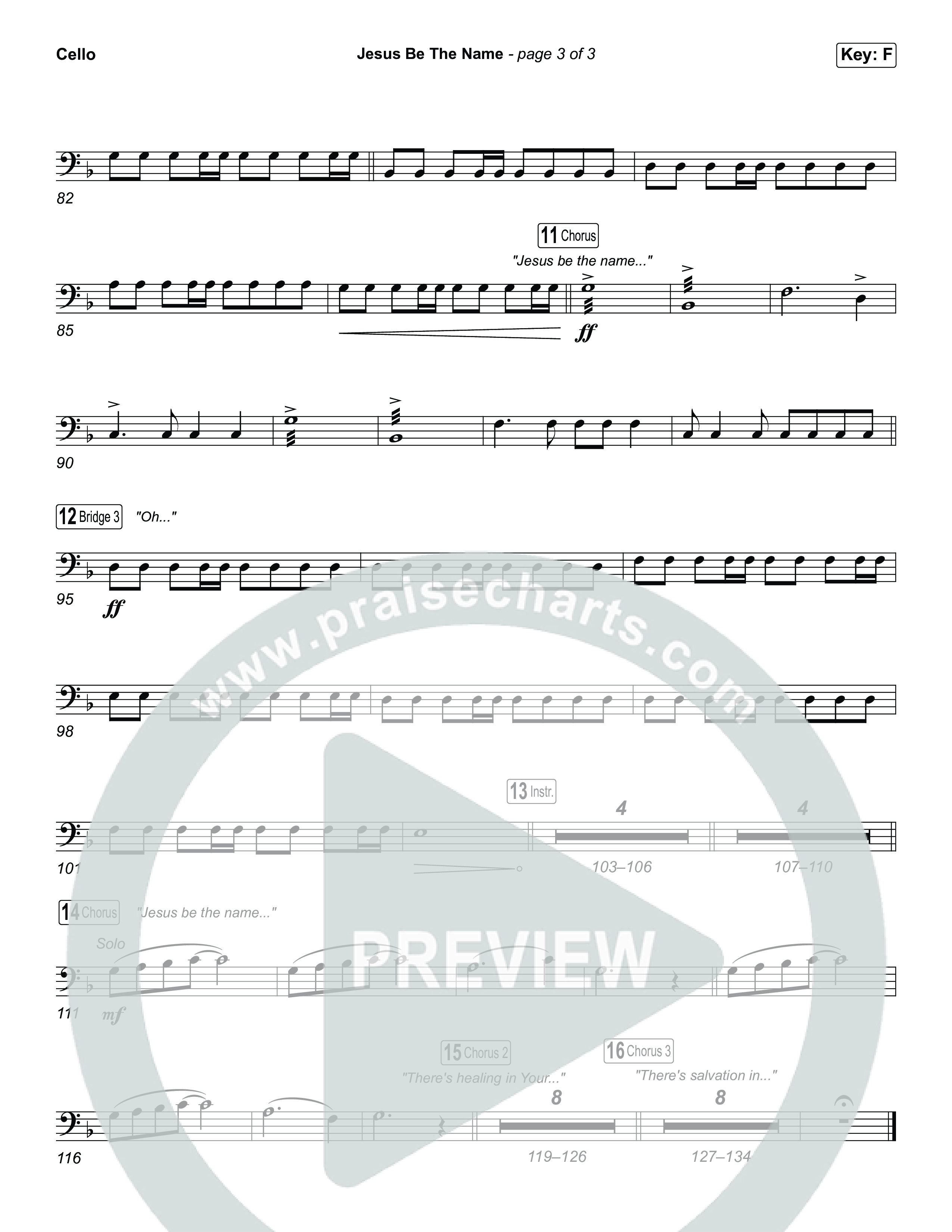 Jesus Be The Name (Unison/2-Part) Cello (Elevation Worship / Arr. Luke Gambill)