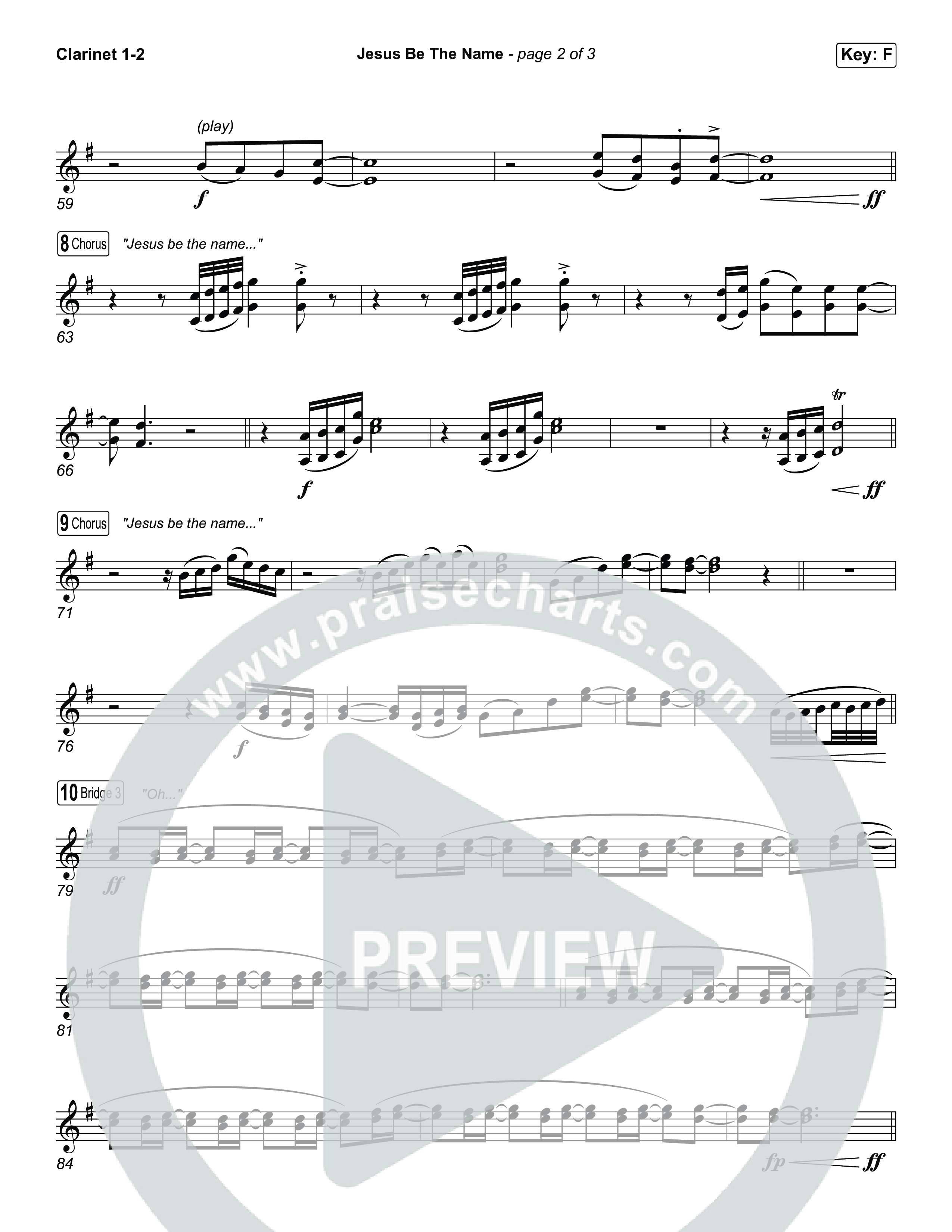 Jesus Be The Name (Unison/2-Part) Clarinet 1/2 (Elevation Worship / Arr. Luke Gambill)