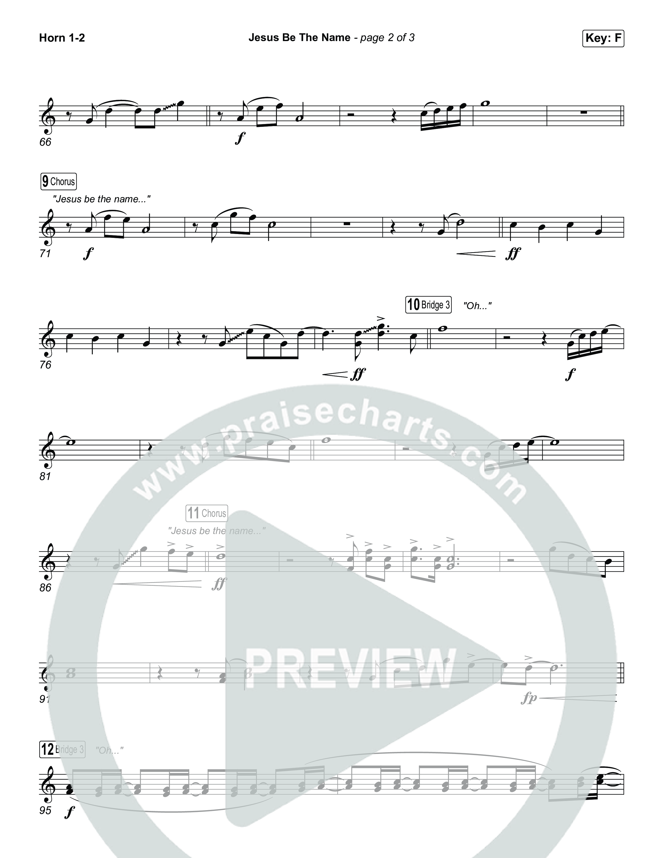 Jesus Be The Name (Unison/2-Part) French Horn 1/2 (Elevation Worship / Arr. Luke Gambill)