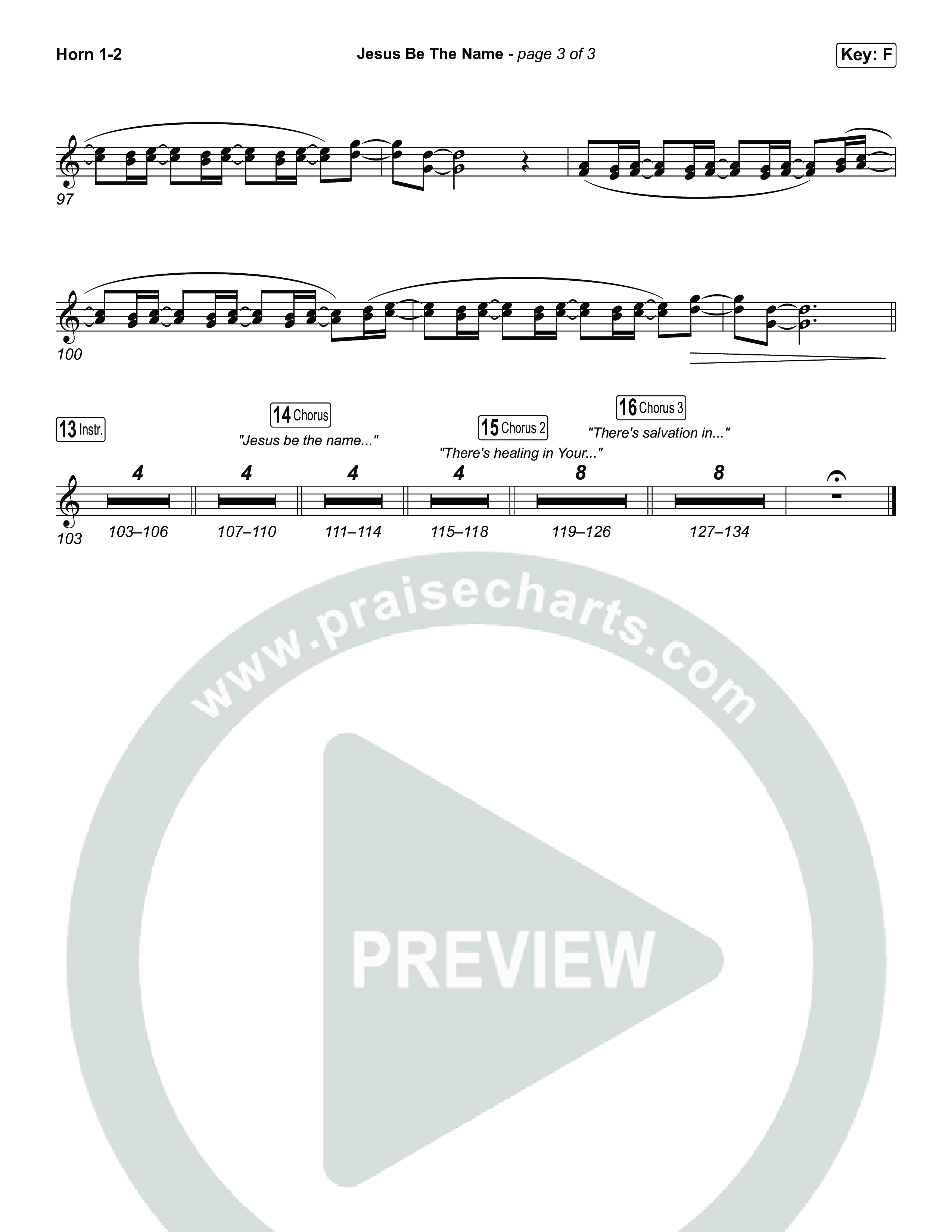 Jesus Be The Name (Unison/2-Part) French Horn 1/2 (Elevation Worship / Arr. Luke Gambill)