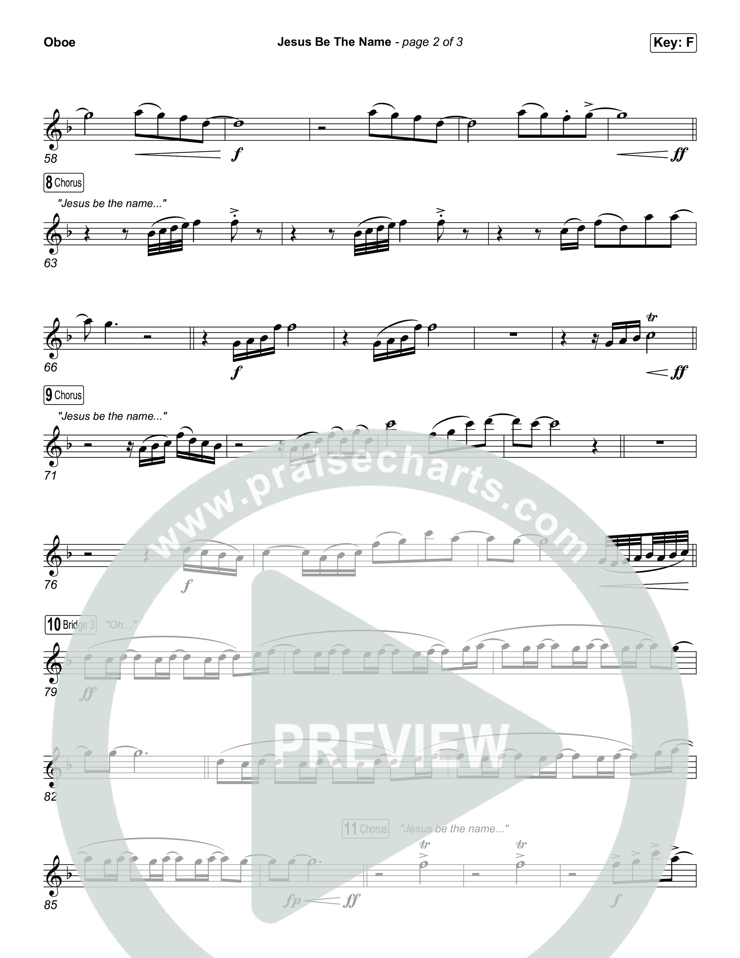 Jesus Be The Name (Unison/2-Part) Oboe (Elevation Worship / Arr. Luke Gambill)