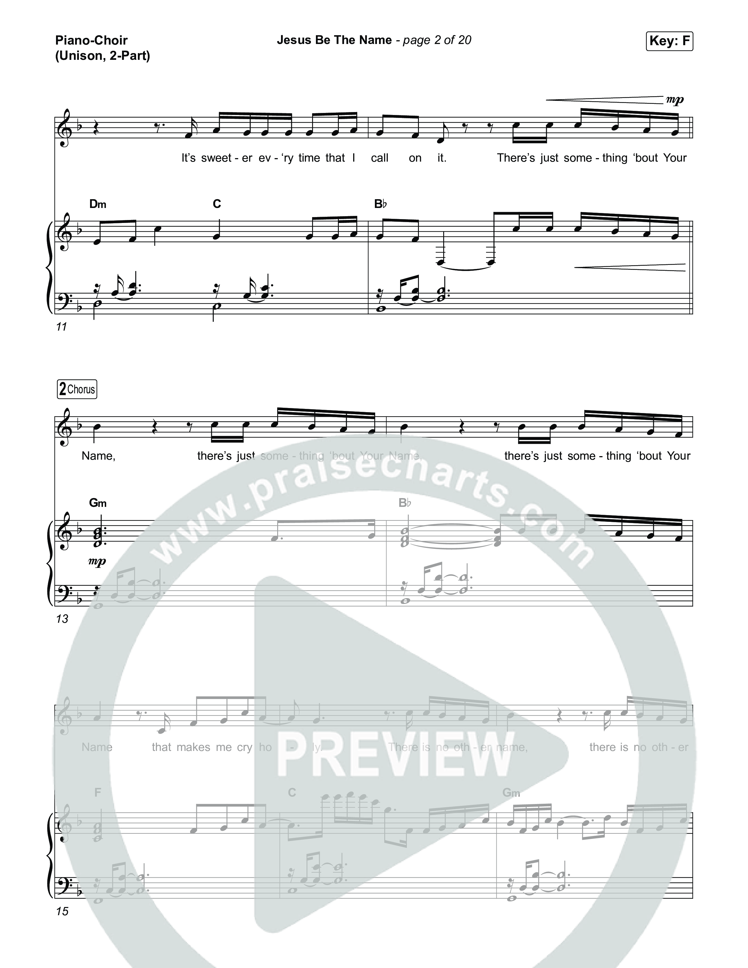 Jesus Be The Name (Unison/2-Part) Piano/Choir (Uni/2-Part) (Elevation Worship / Arr. Luke Gambill)