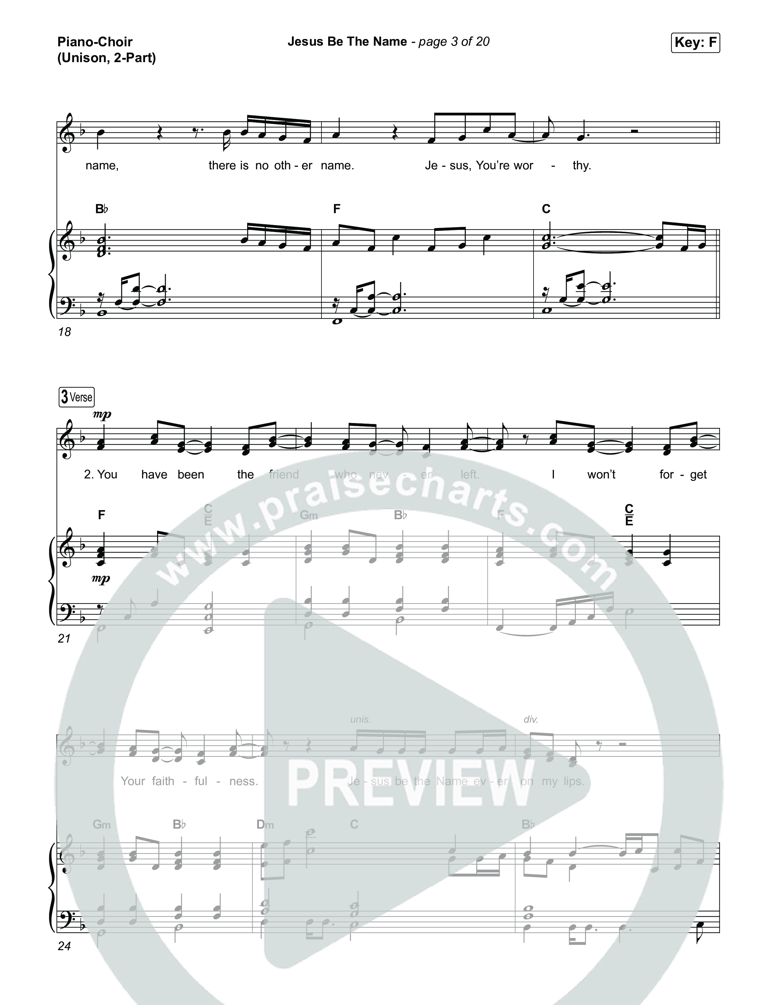 Jesus Be The Name (Unison/2-Part) Piano/Choir (Uni/2-Part) (Elevation Worship / Arr. Luke Gambill)