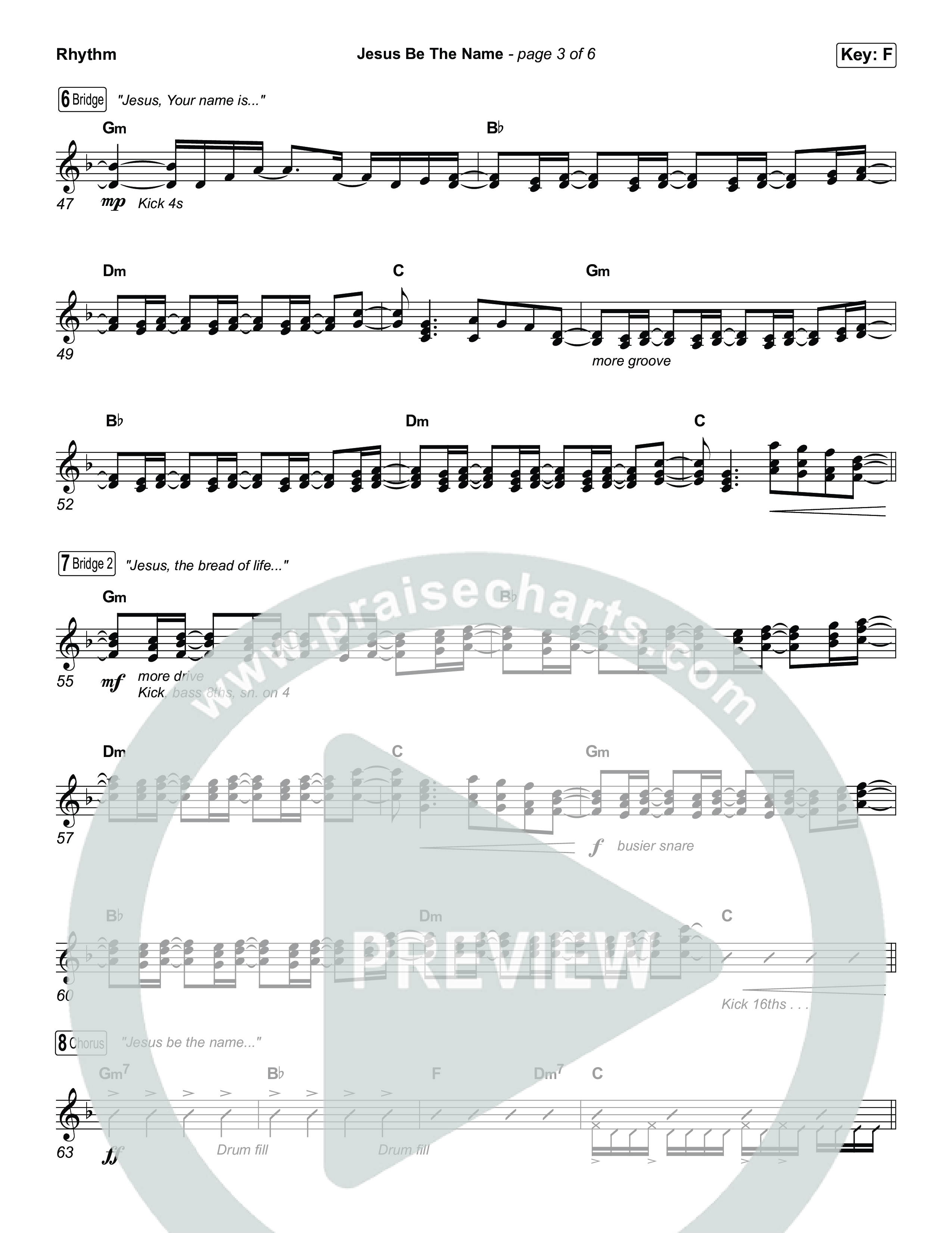 Jesus Be The Name (Unison/2-Part) Rhythm Chart (Elevation Worship / Arr. Luke Gambill)