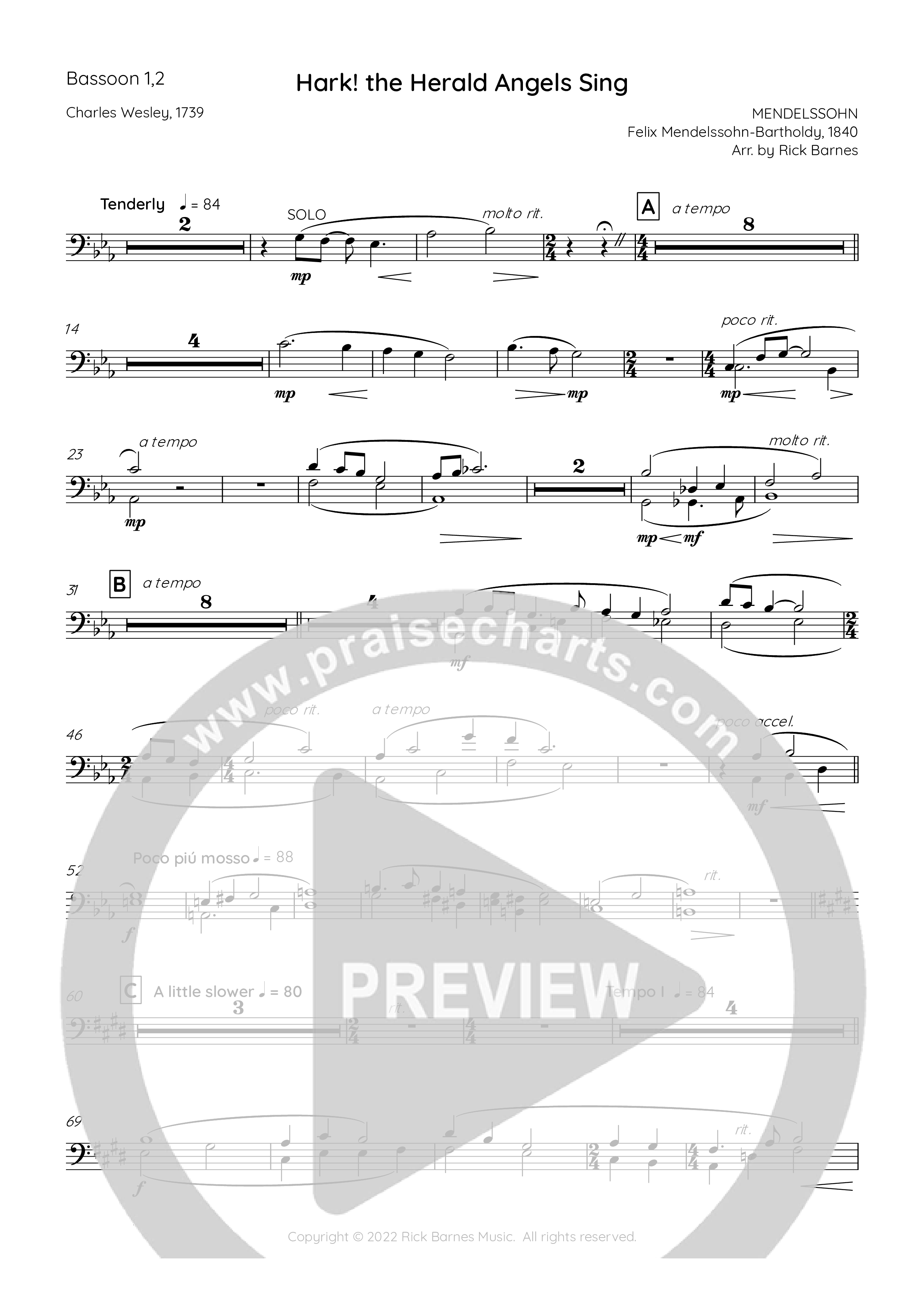 Hark The Herald Angels Sing Bassoon (Rick Barnes)