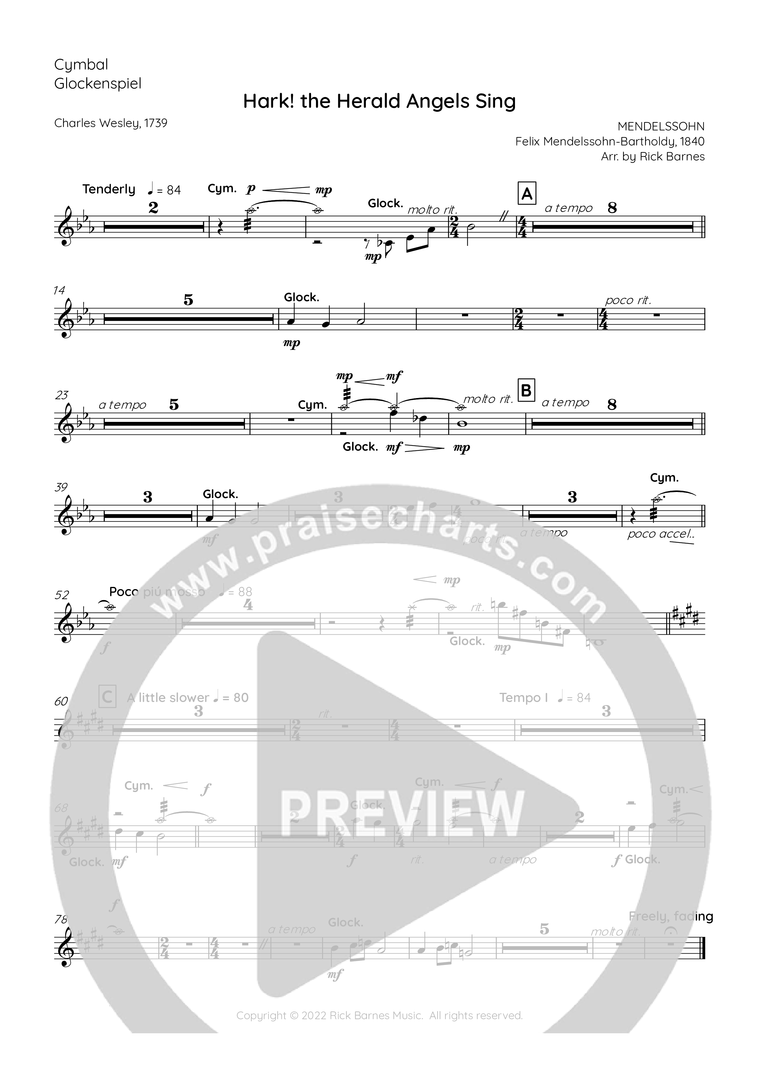 Hark The Herald Angels Sing Glockenspiel (Rick Barnes)