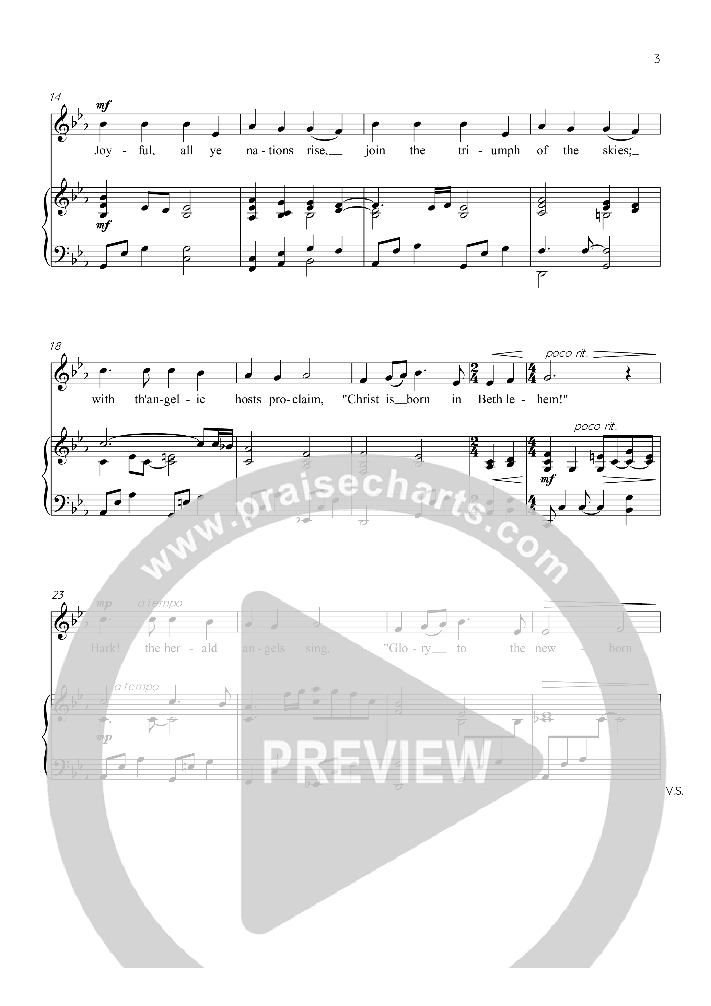 Hark The Herald Angels Sing Piano/Vocal (Rick Barnes)