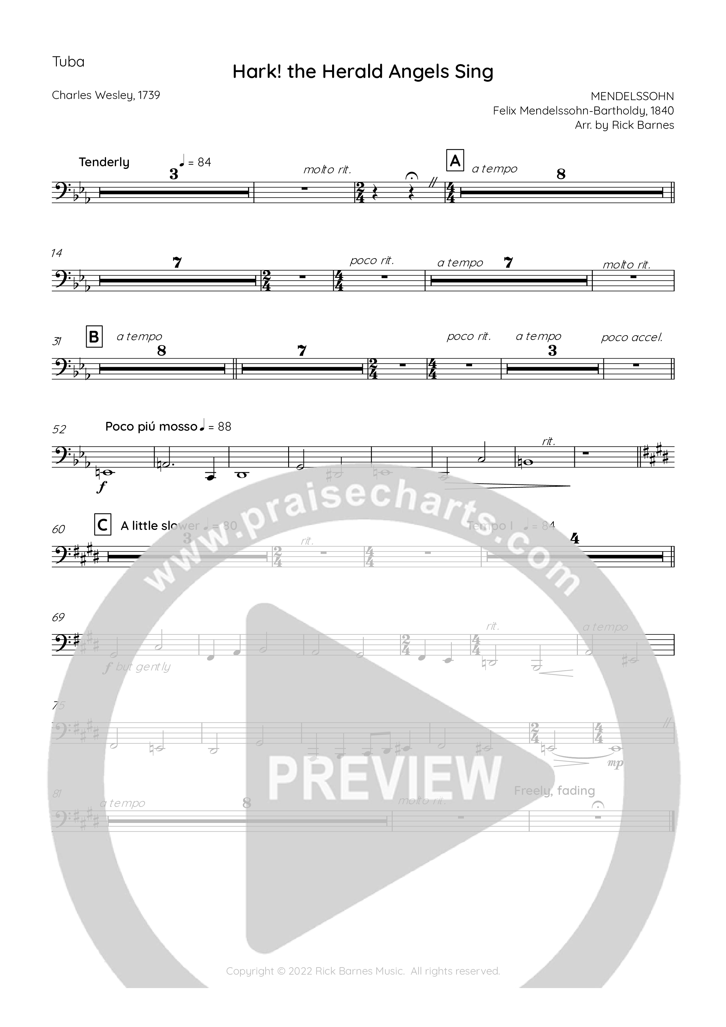 Hark The Herald Angels Sing Tuba (Rick Barnes)