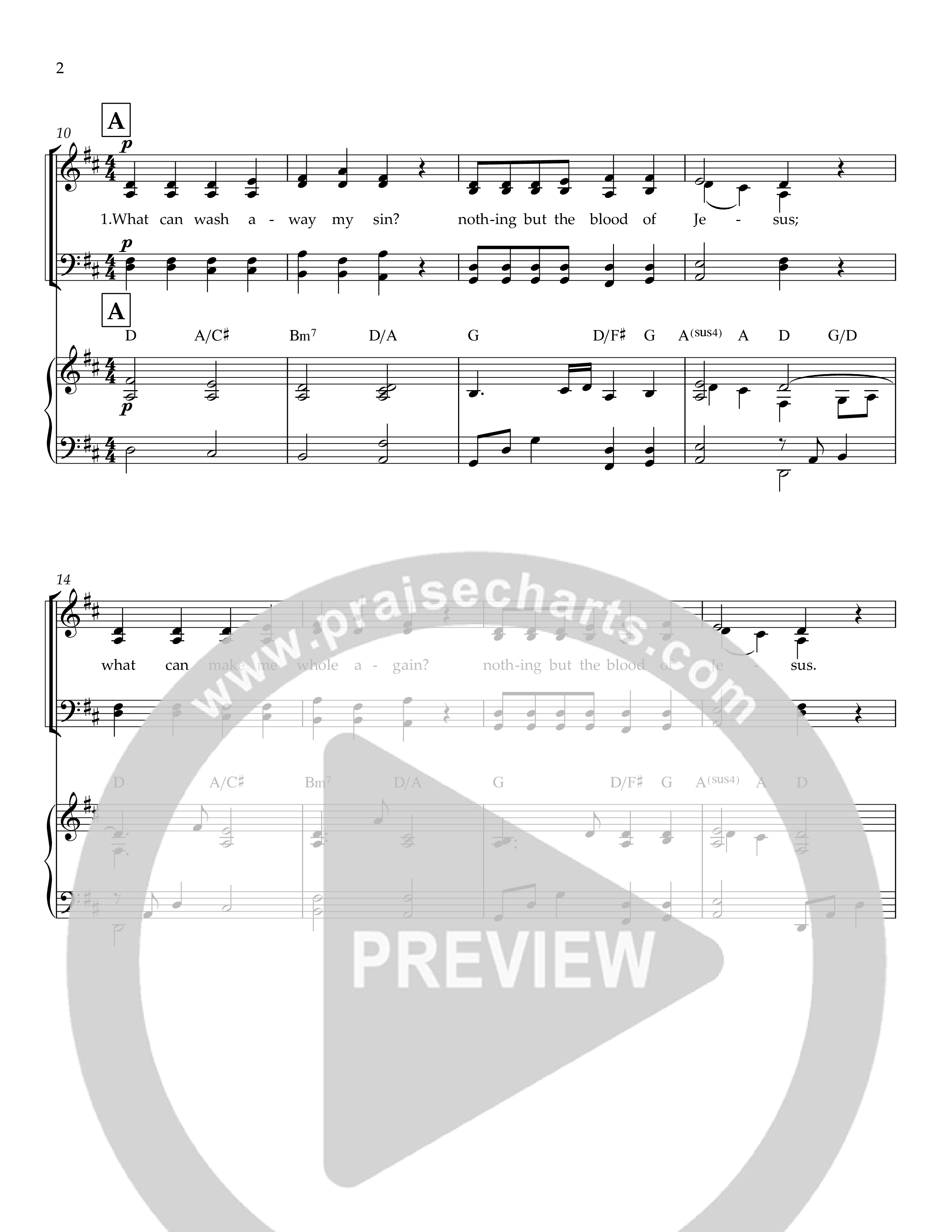 Nothing But The Blood Choir Sheet (Rick Barnes)