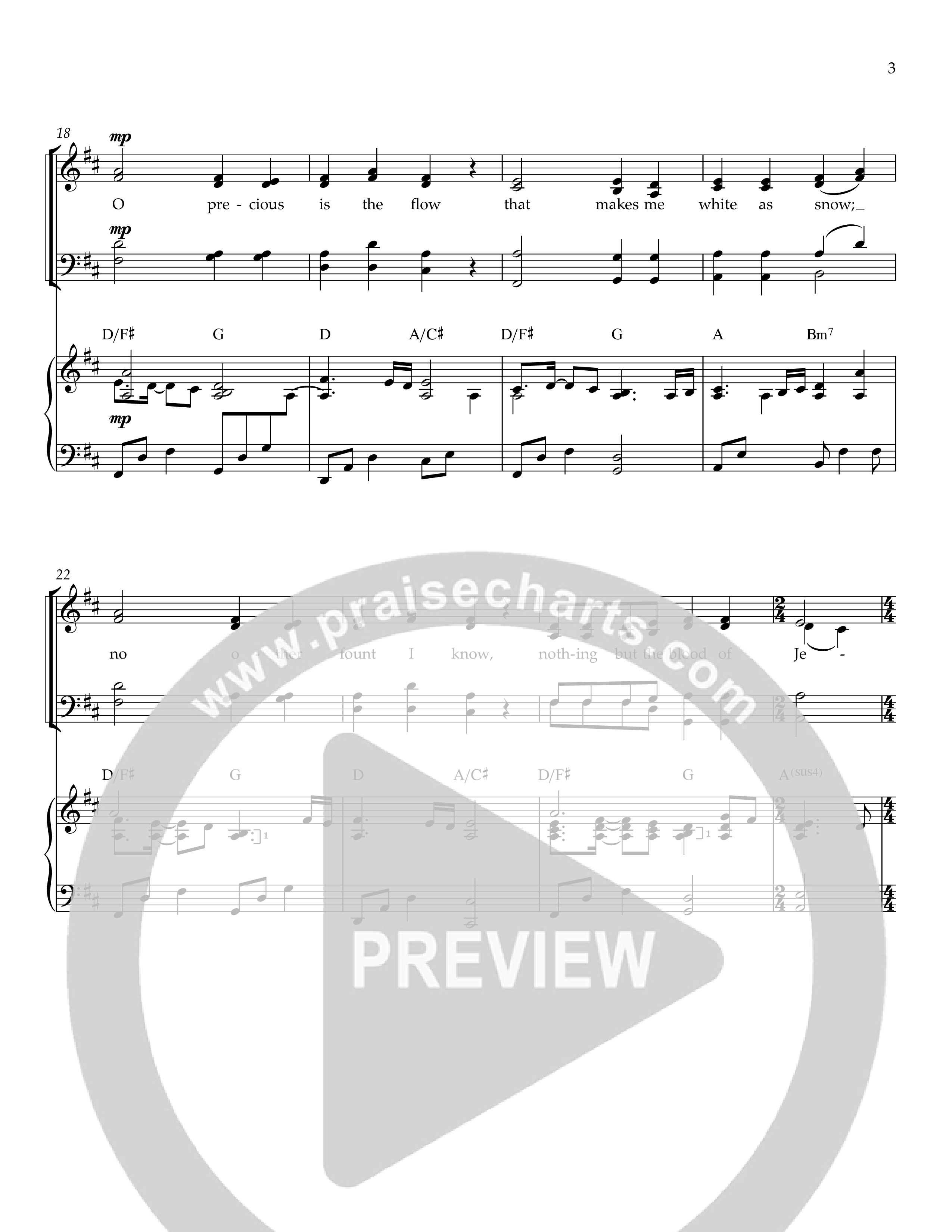 Nothing But The Blood Choir Sheet (Rick Barnes)