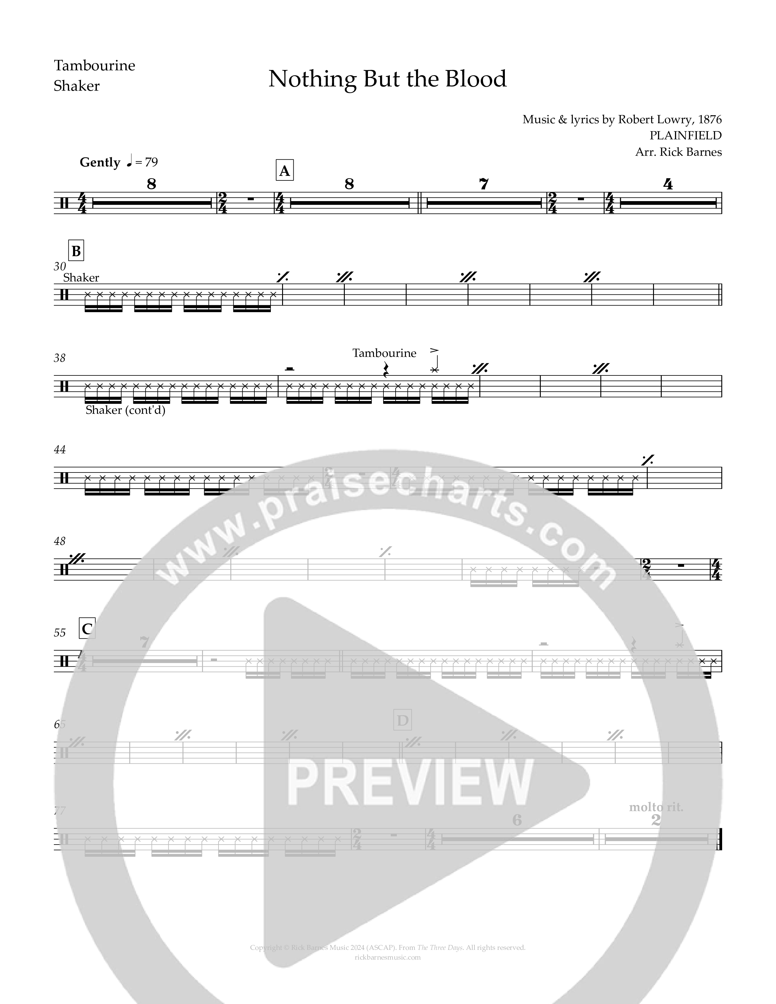 Nothing But The Blood Percussion (Rick Barnes)