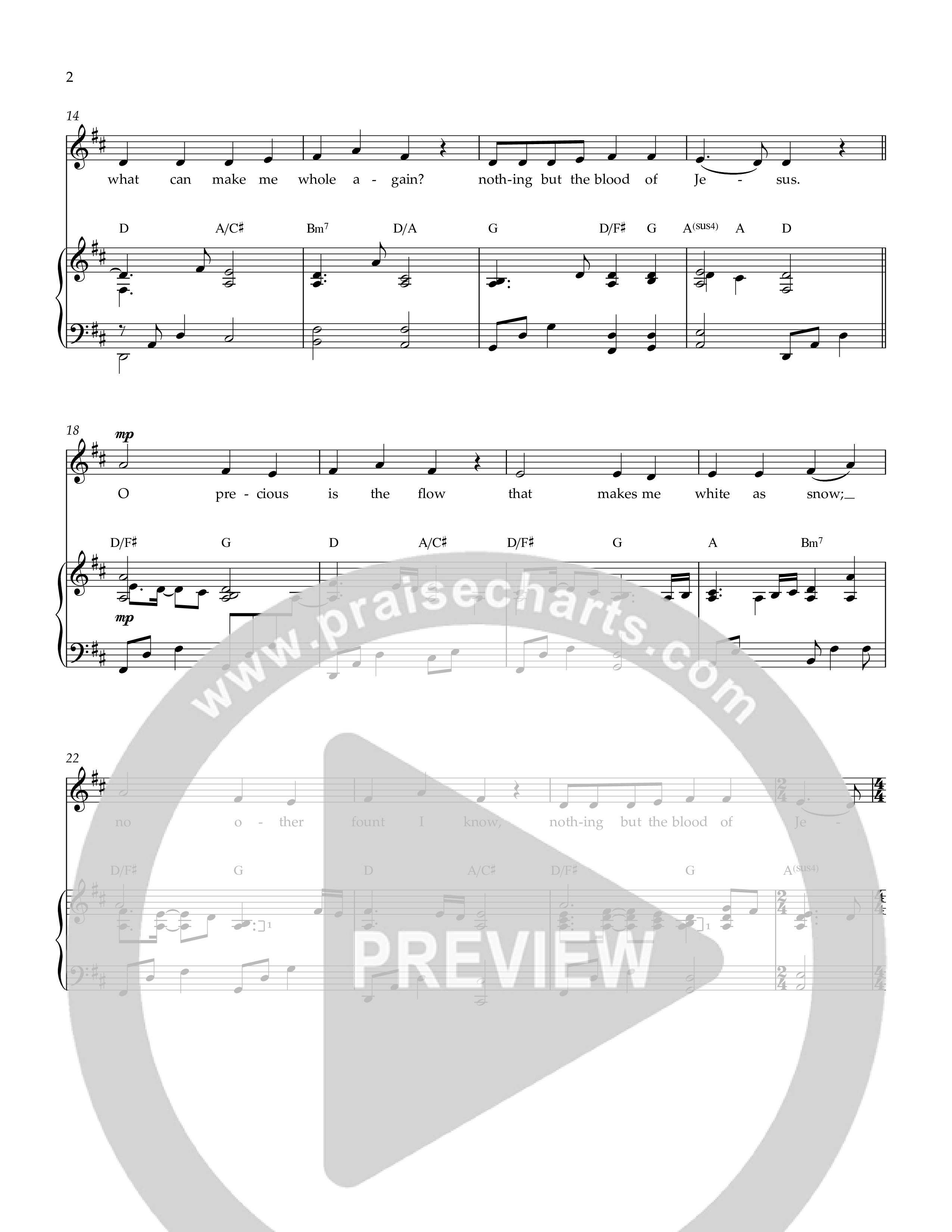 Nothing But The Blood Piano/Vocal (Rick Barnes)