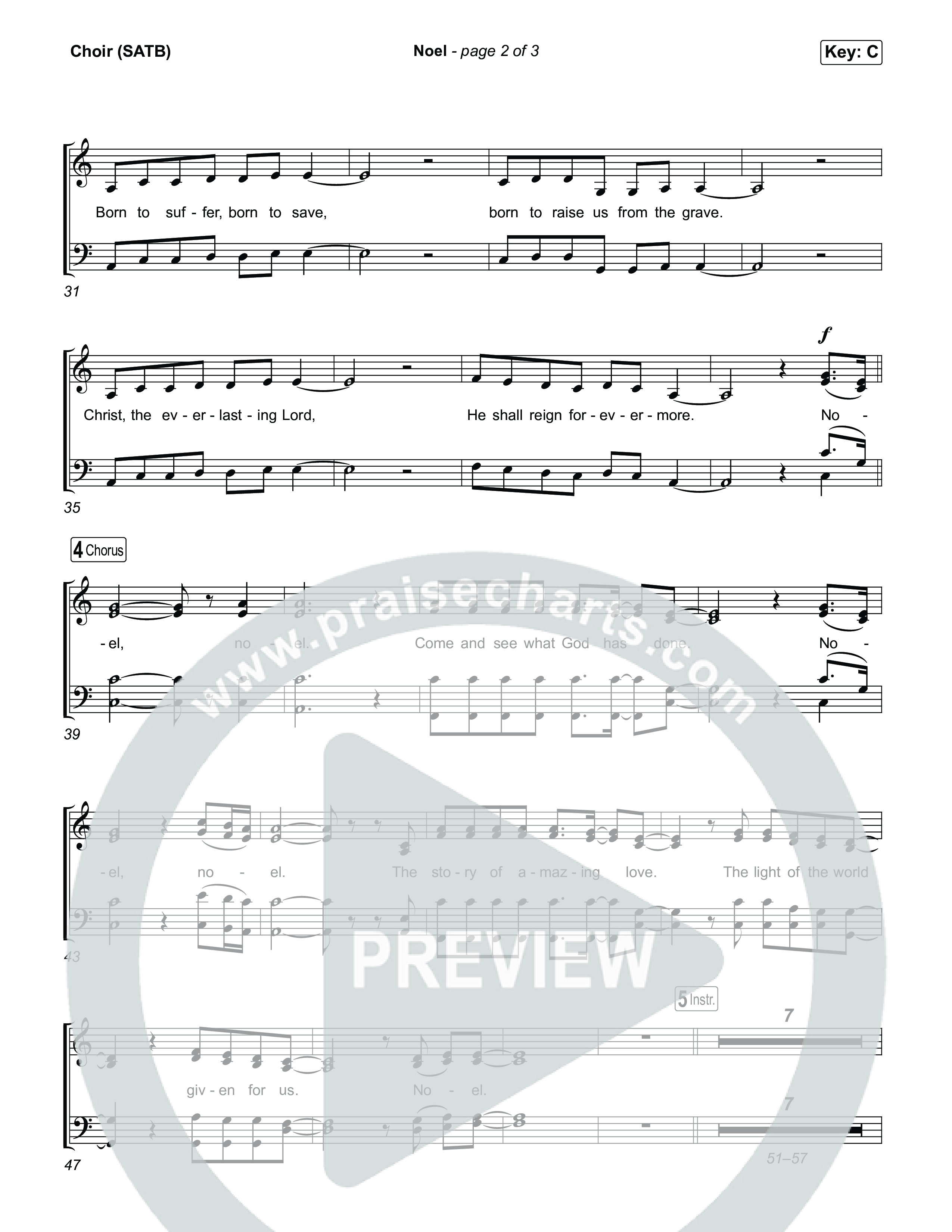 Noel Choir Sheet (SATB) (Chris Tomlin / Franni Rae / Ashlyn Tomlin / Madison Tomlin)