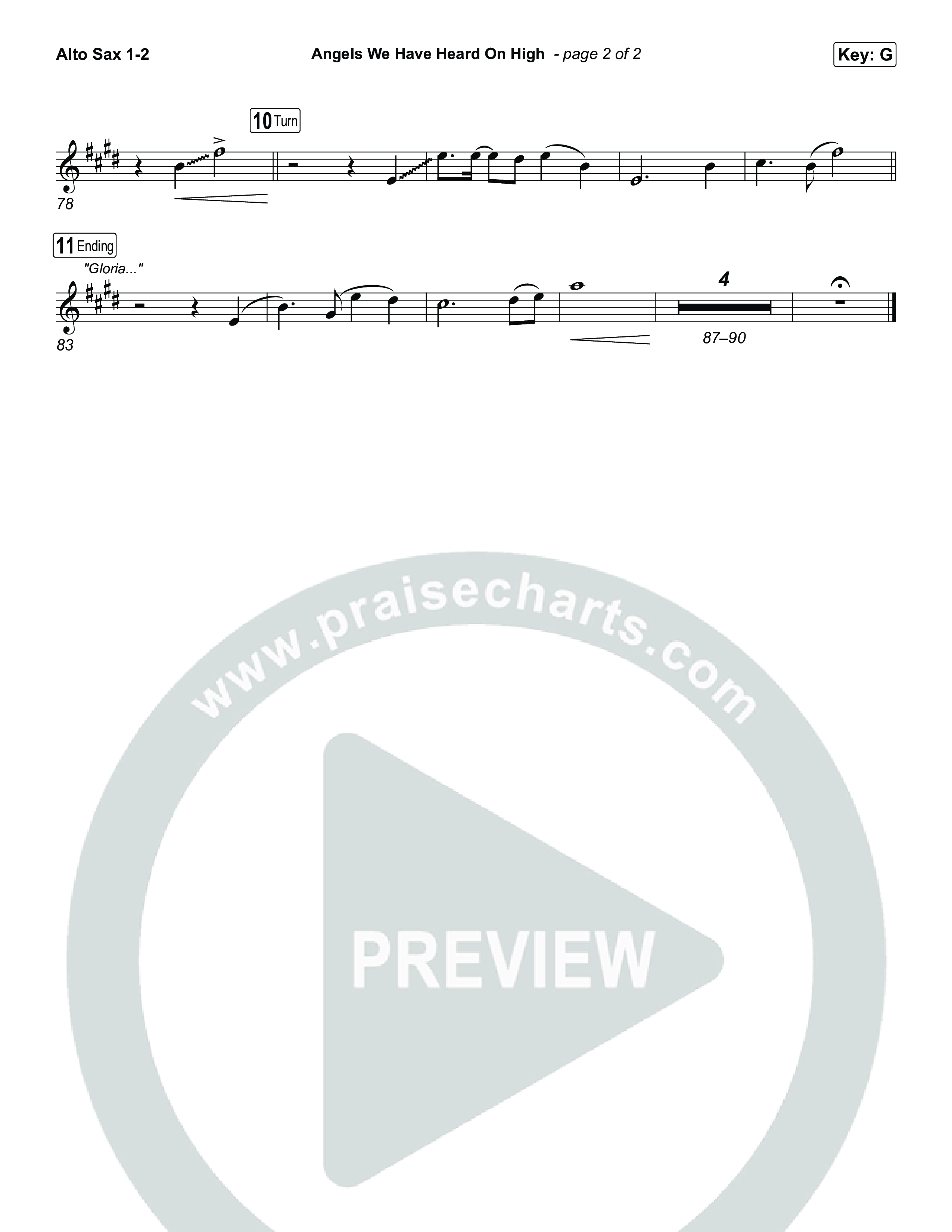 Angels We Have Heard On High Alto Sax 1,2 (Chris Tomlin)