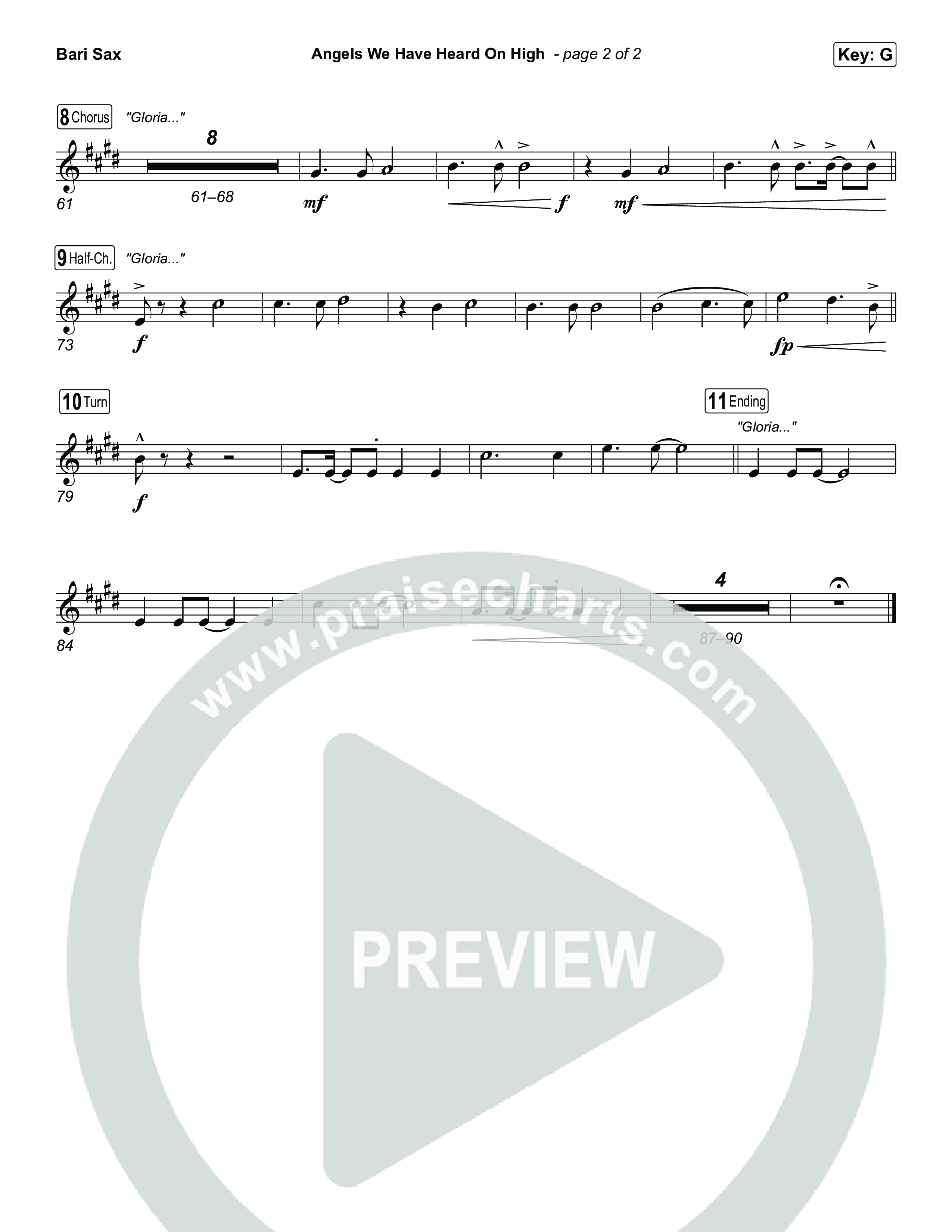 Angels We Have Heard On High Bari Sax (Chris Tomlin)