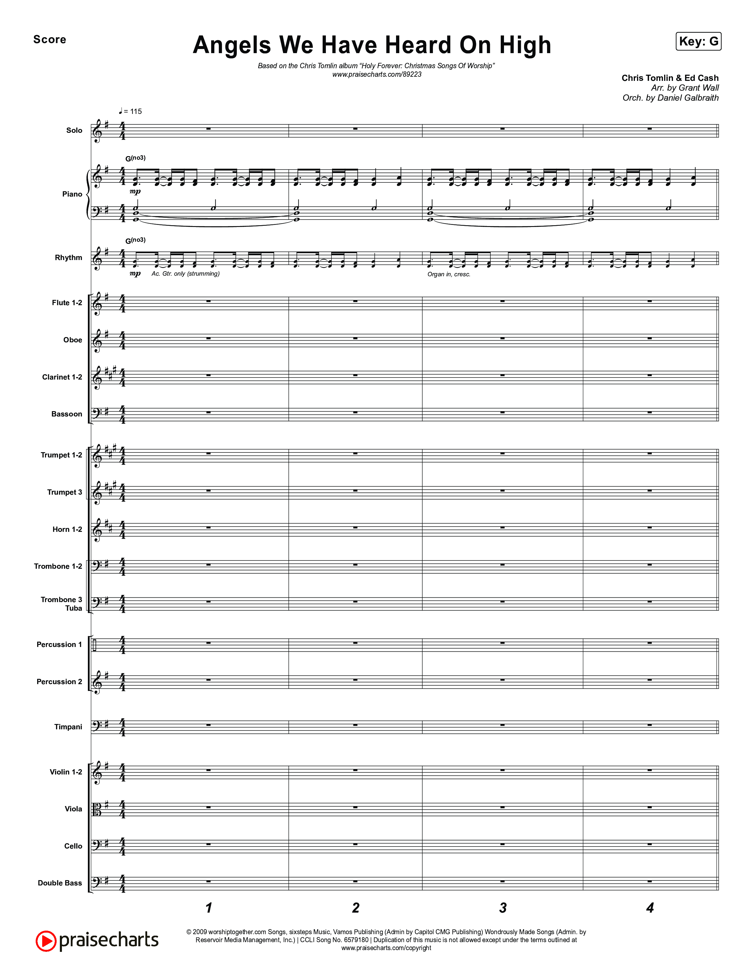 Angels We Have Heard On High Orchestration (Chris Tomlin)